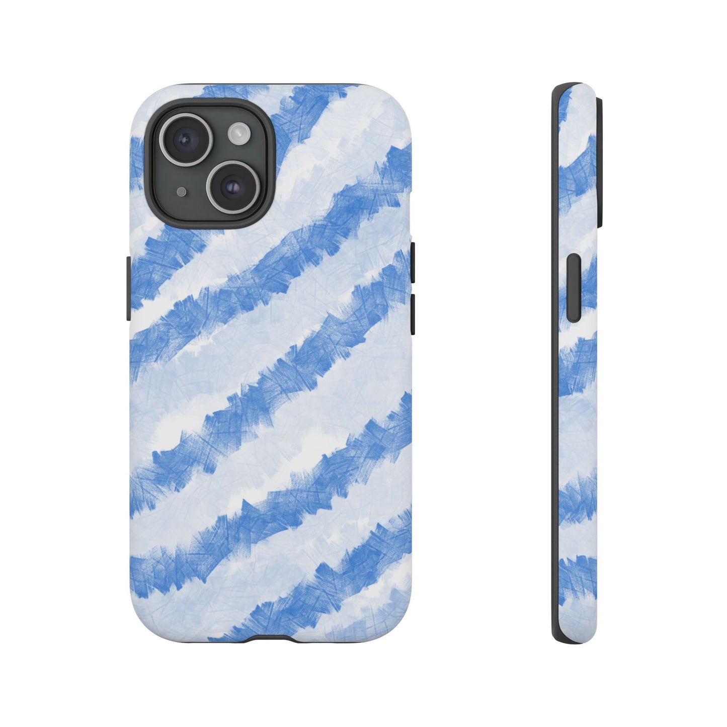 Chunky Blue Stripes Phone Case| Tough Case
