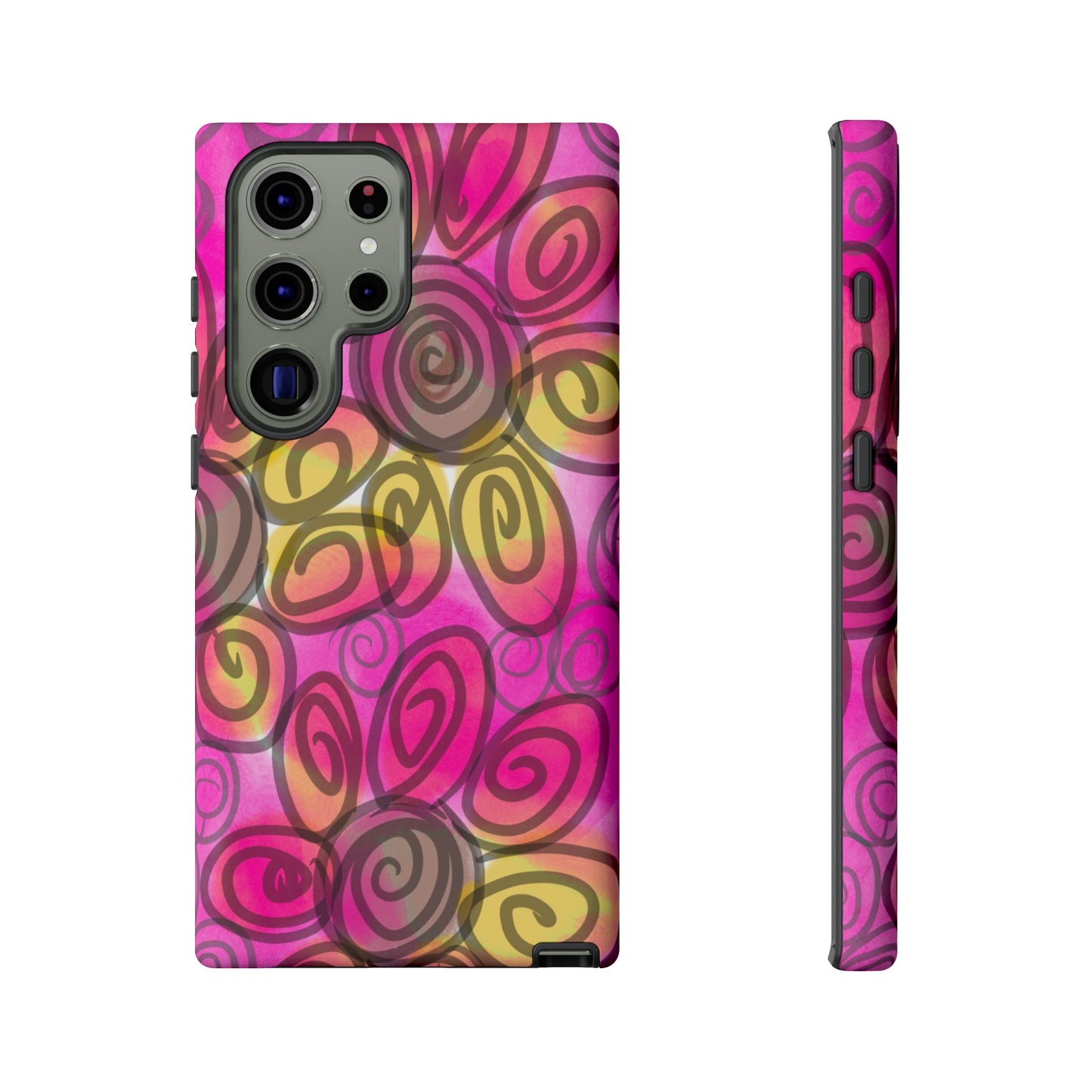 Wonky Pink Floral Phone Case| Tough Case
