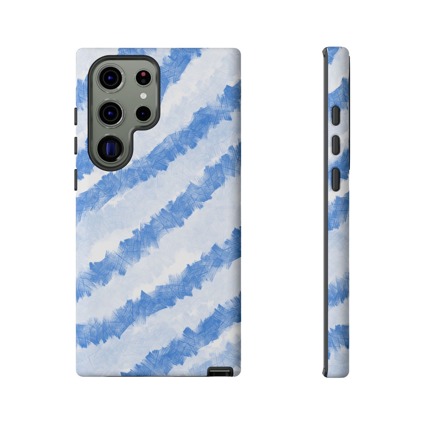 Chunky Blue Stripes Phone Case| Tough Case