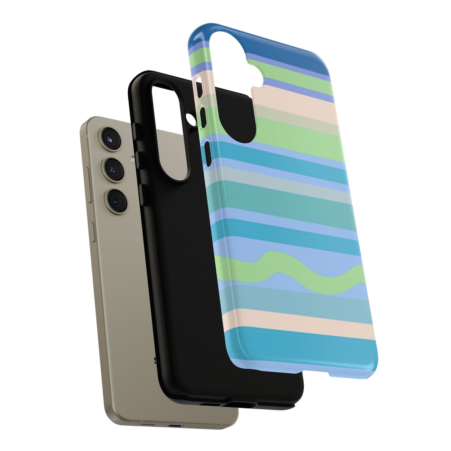 Cool Blue Stripes Phone Case| Tough Case