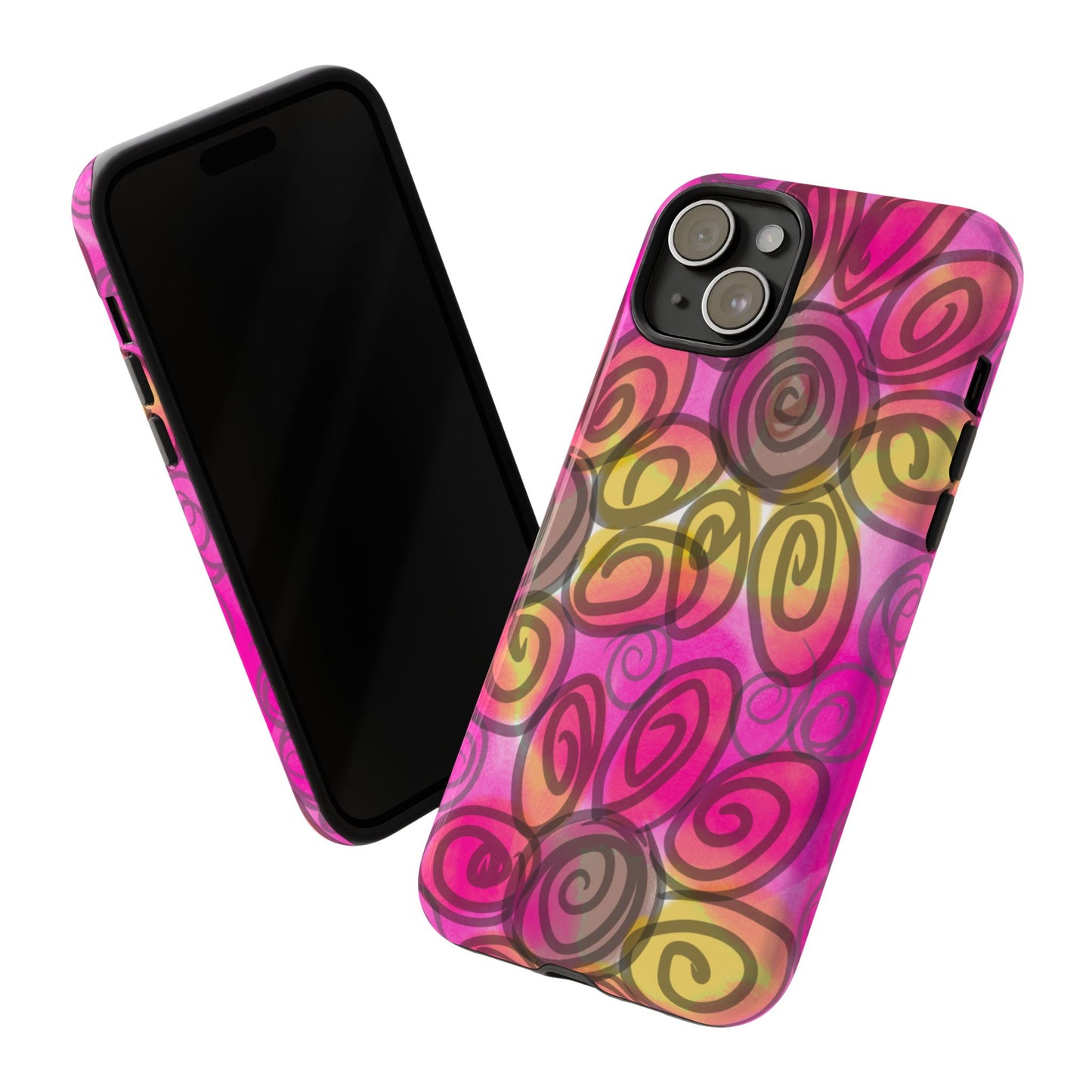 Wonky Pink Floral Phone Case| Tough Case