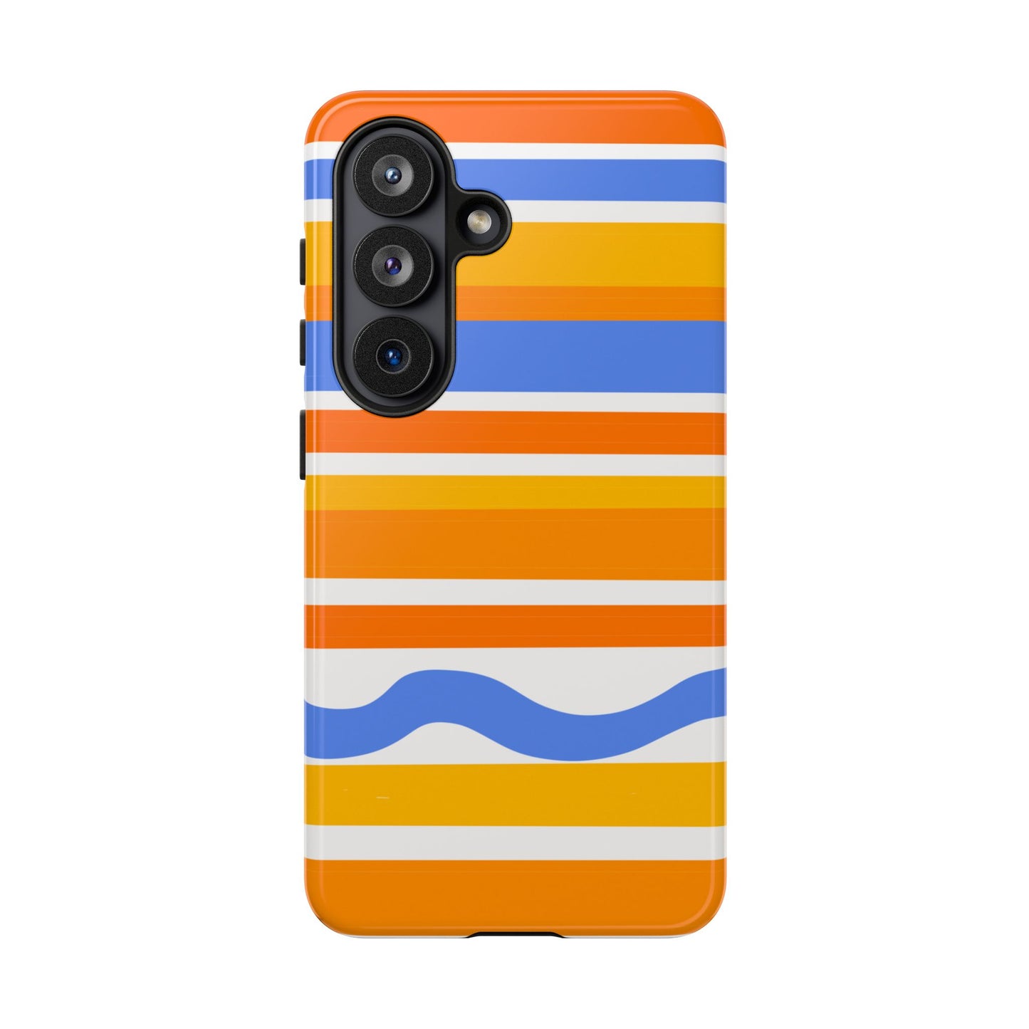 Citrus Orange Stripes Phone Case| Tough Case