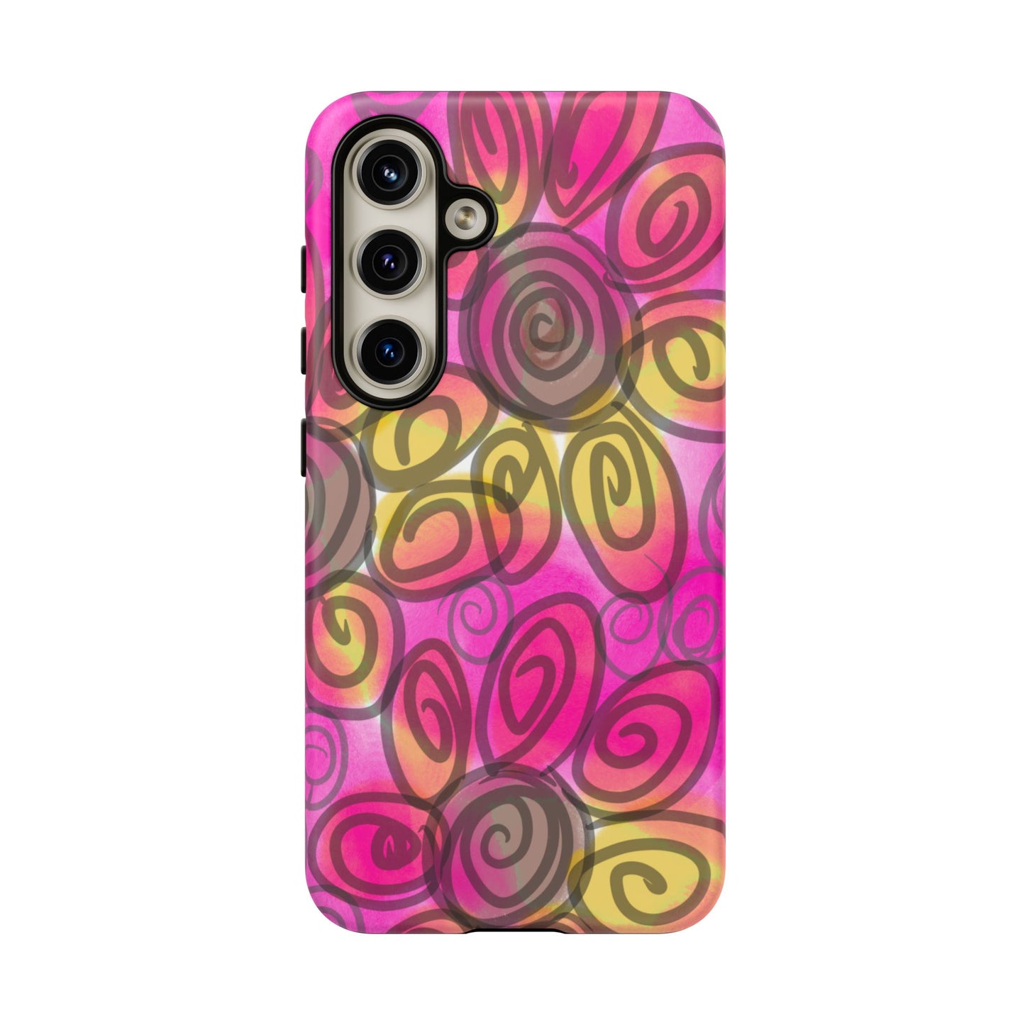 Wonky Pink Floral Phone Case| Tough Case