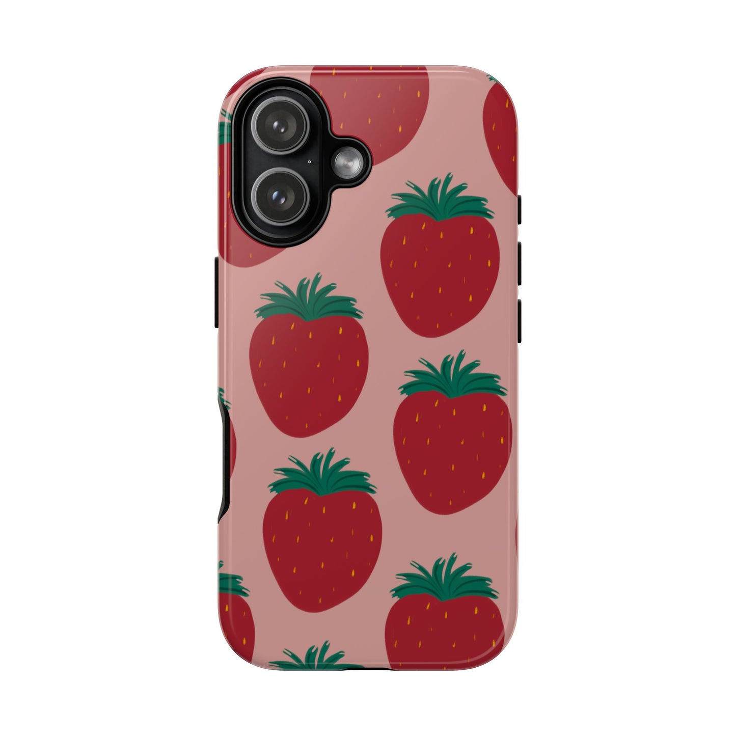 Phone Case, Strawberry Painted Design, Tough Phone Case