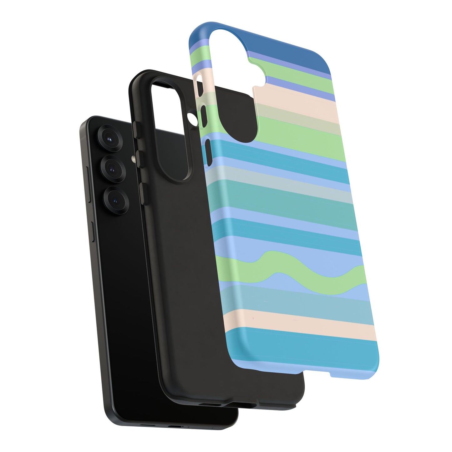 Cool Blue Stripes Phone Case| Tough Case