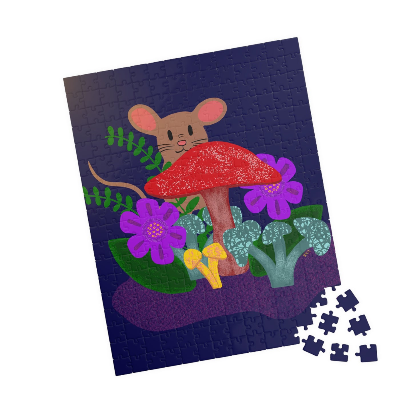 Puzzle, Mocha Mouse in Mushroom Forest, Jigsaw Puzzle, Family Fun, 110-520 Pieces