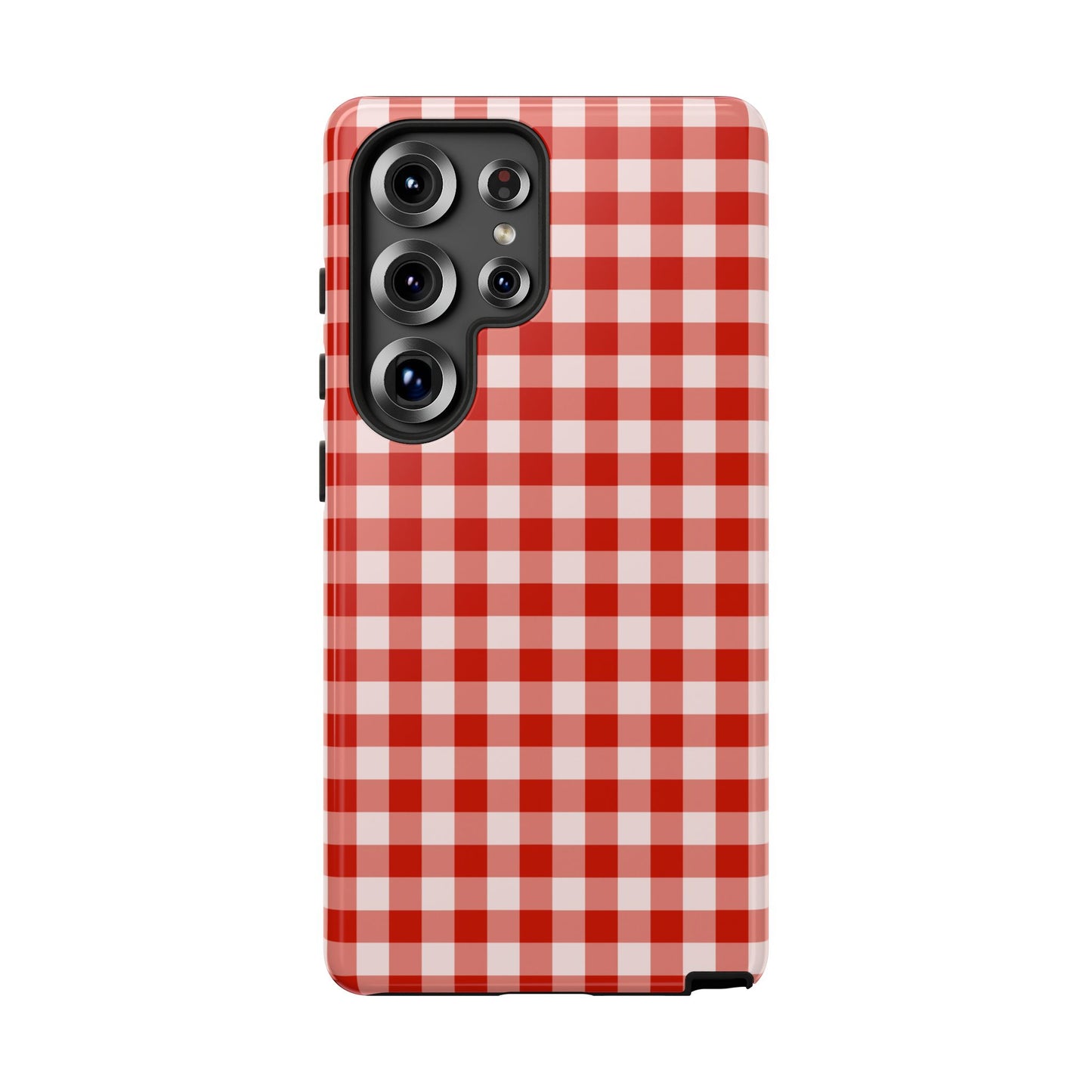Phone Case, Red Gingham Design, Tough Phone Case