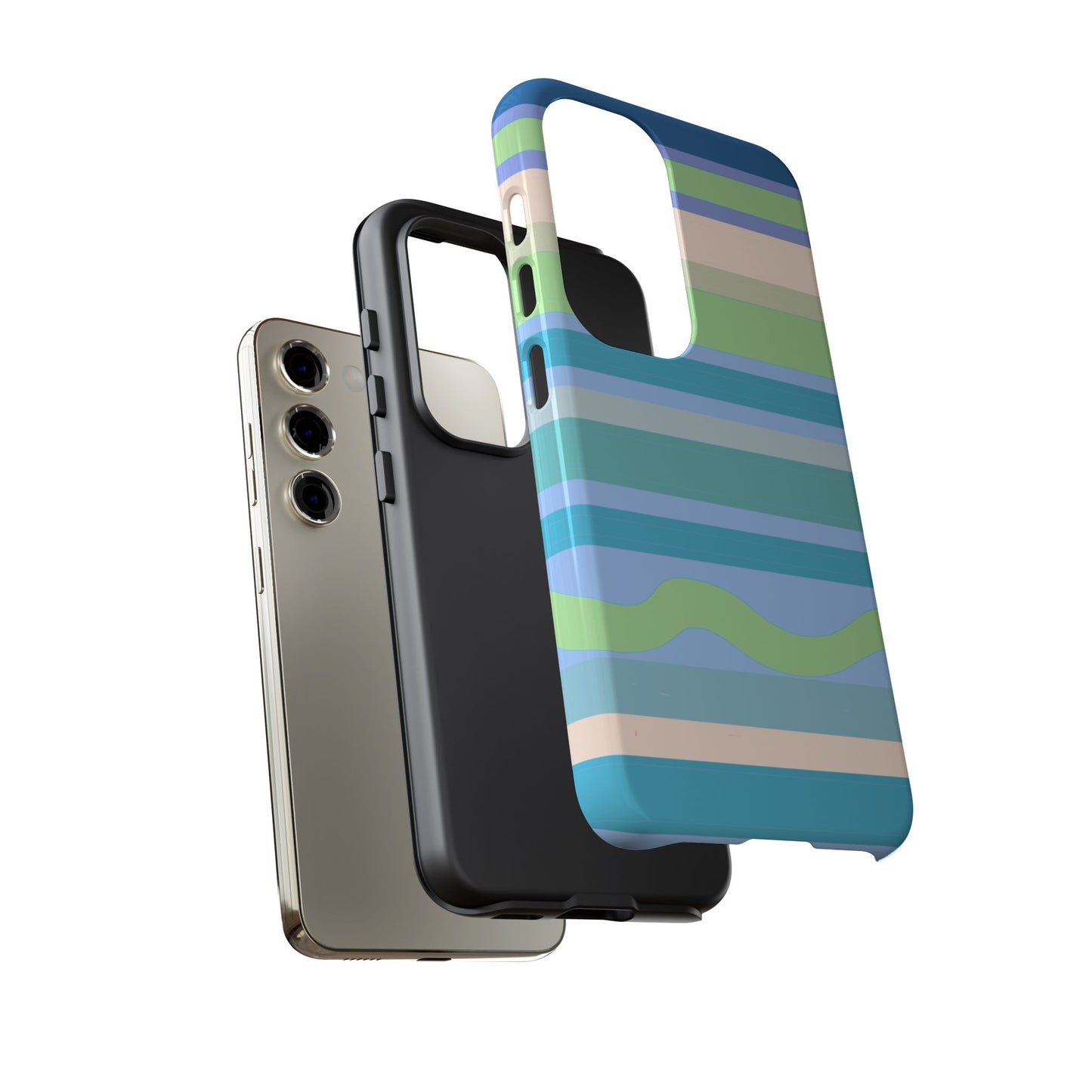 Cool Blue Stripes Phone Case| Tough Case