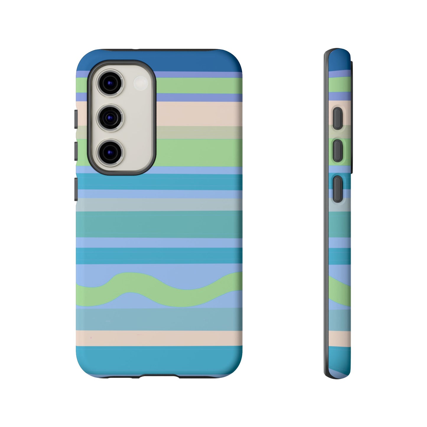 Cool Blue Stripes Phone Case| Tough Case