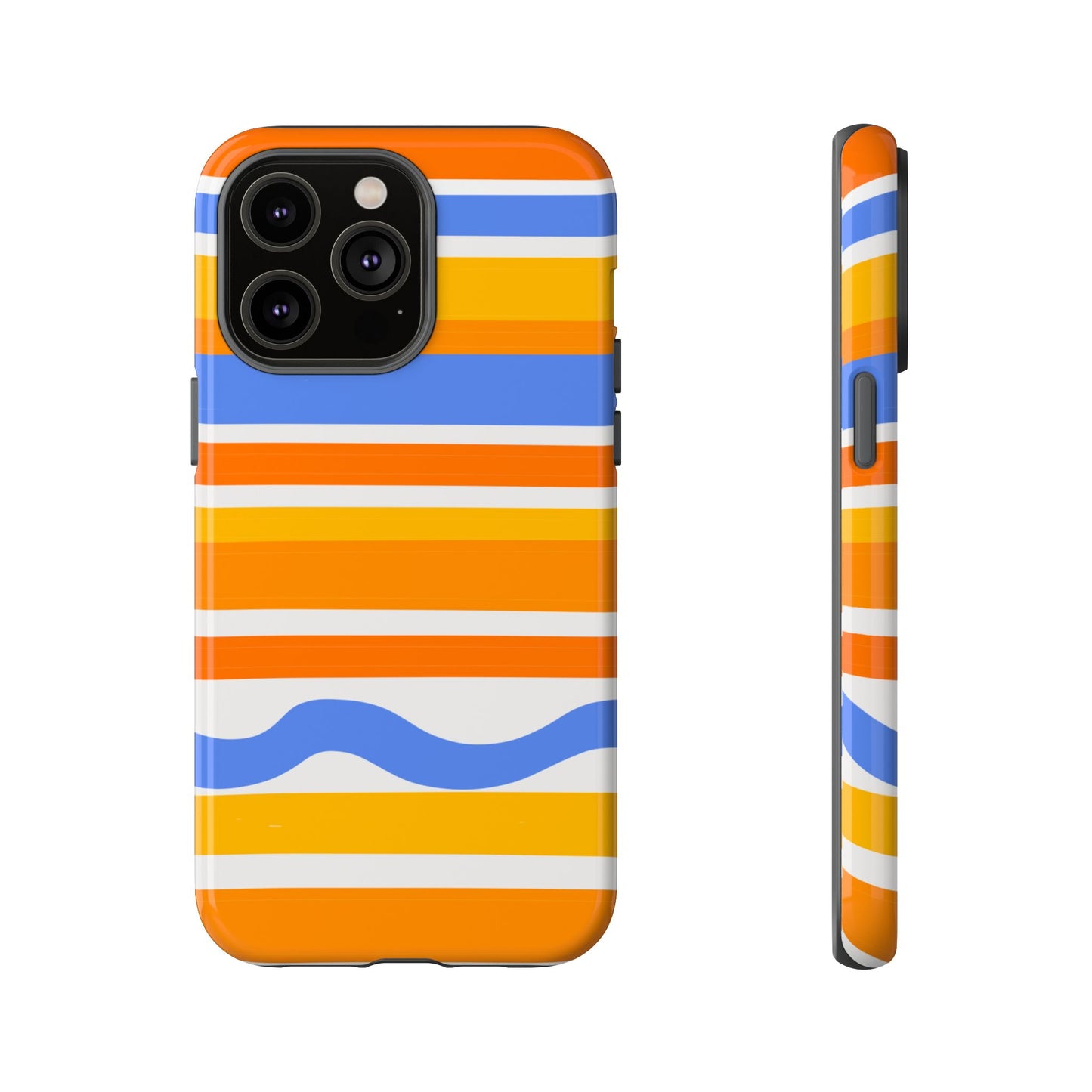Citrus Orange Stripes Phone Case| Tough Case