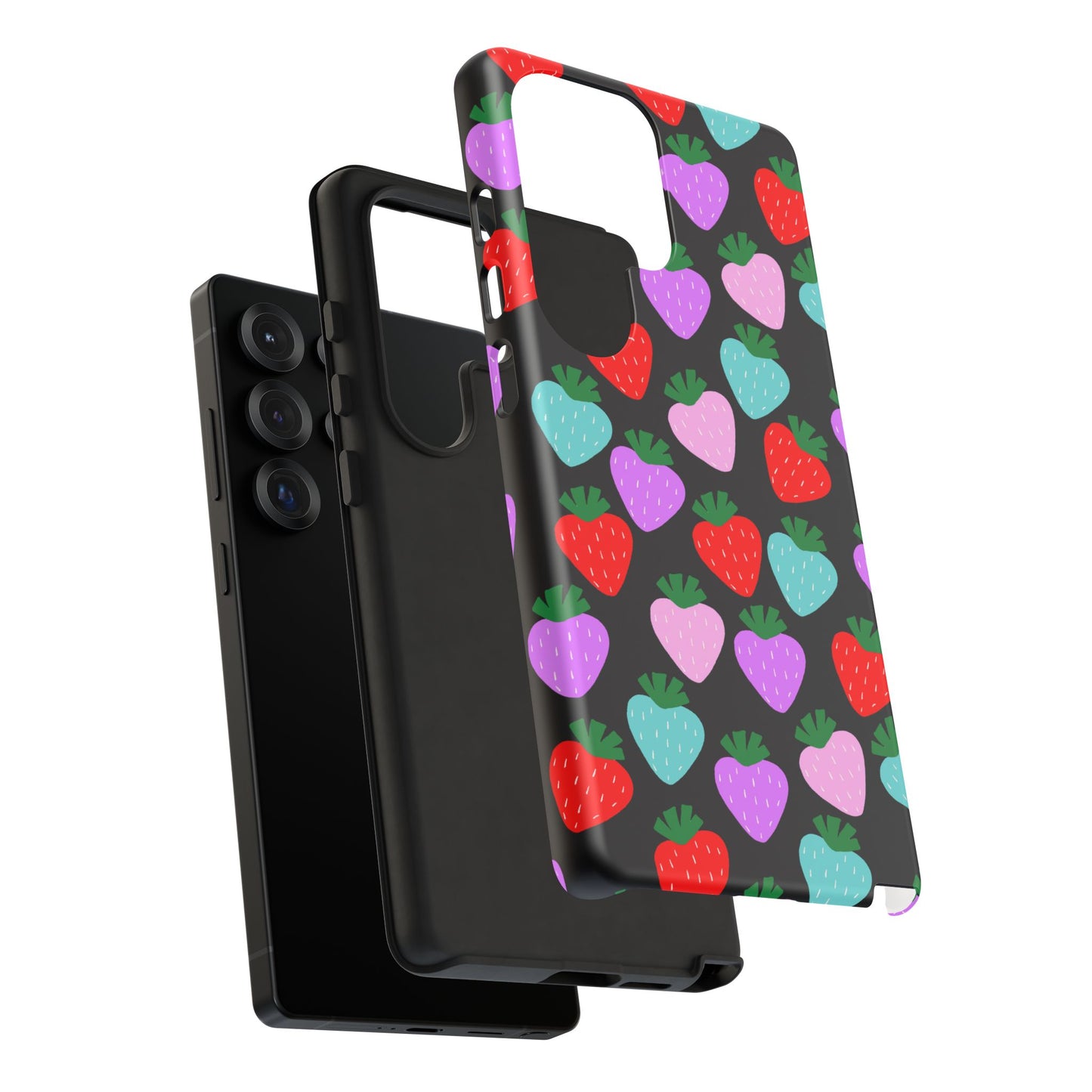 Phone Case, Playful Strawberry Design, Tough Phone Case