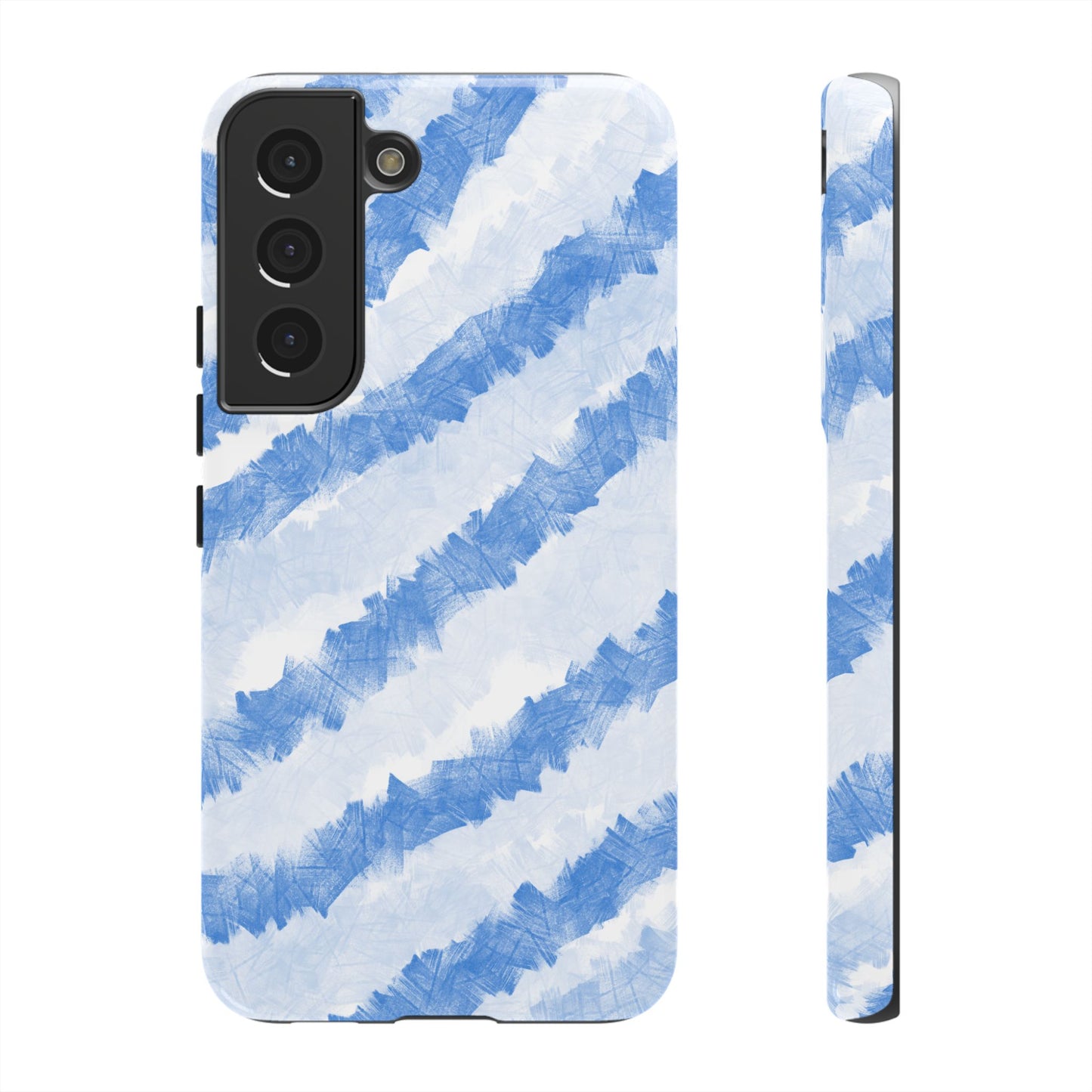 Chunky Blue Stripes Phone Case| Tough Case