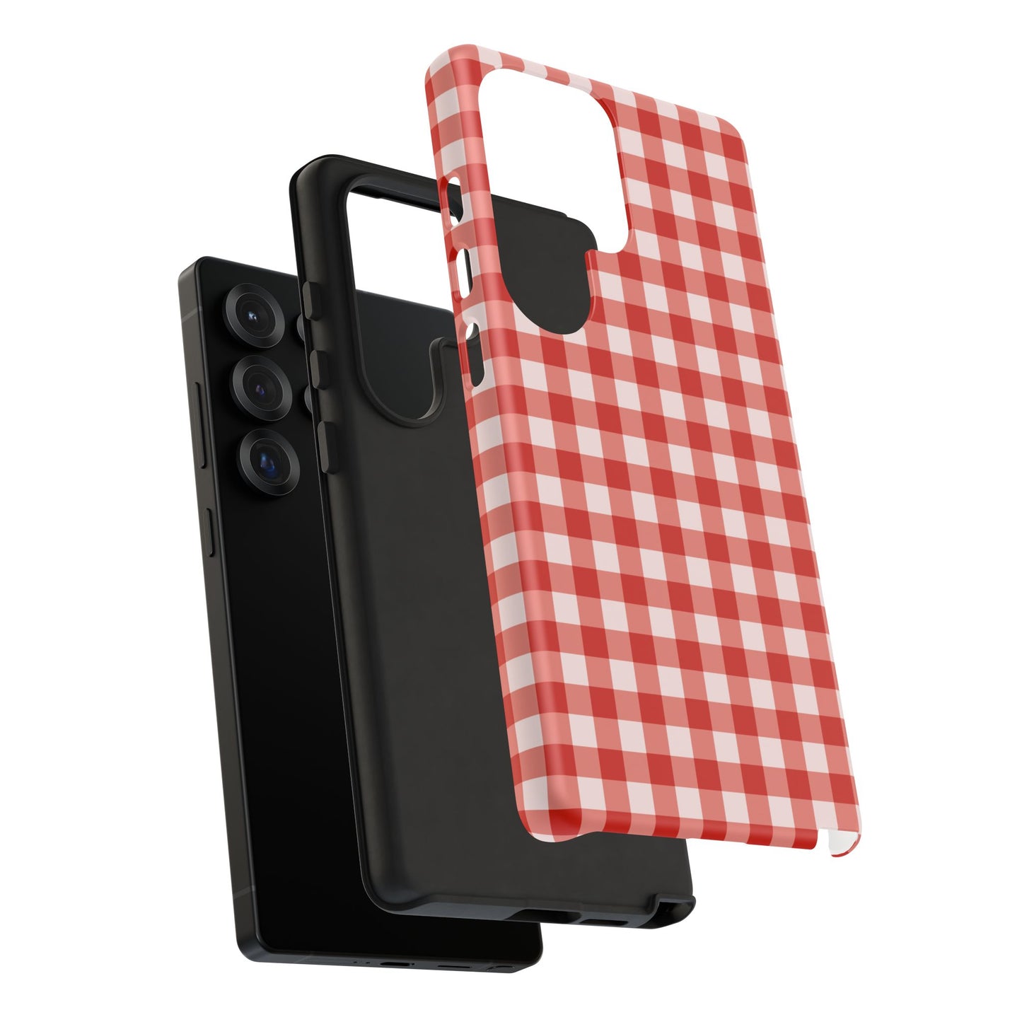 Phone Case, Red Gingham Design, Tough Phone Case