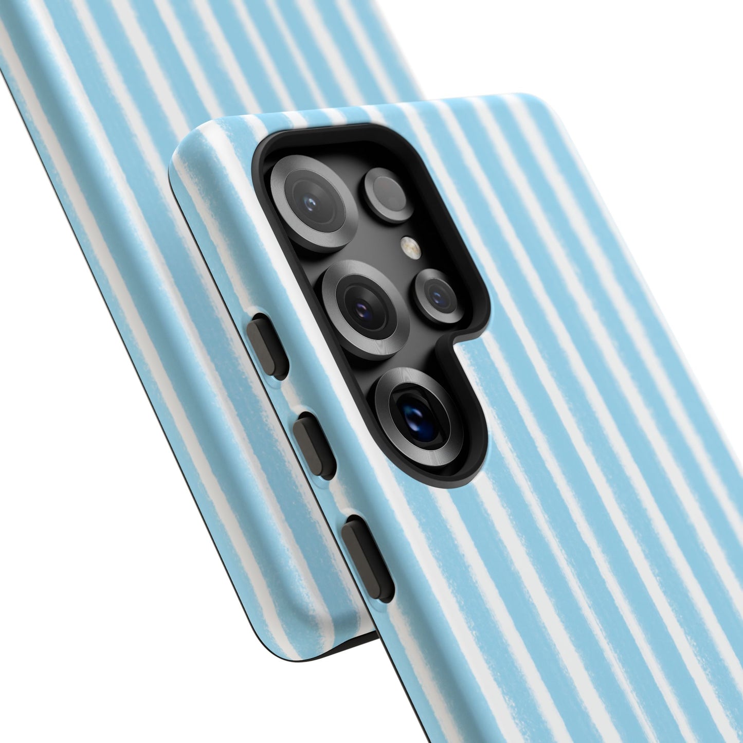 Phone Case, Messy Blue Stripes Design, Tough Phone Case