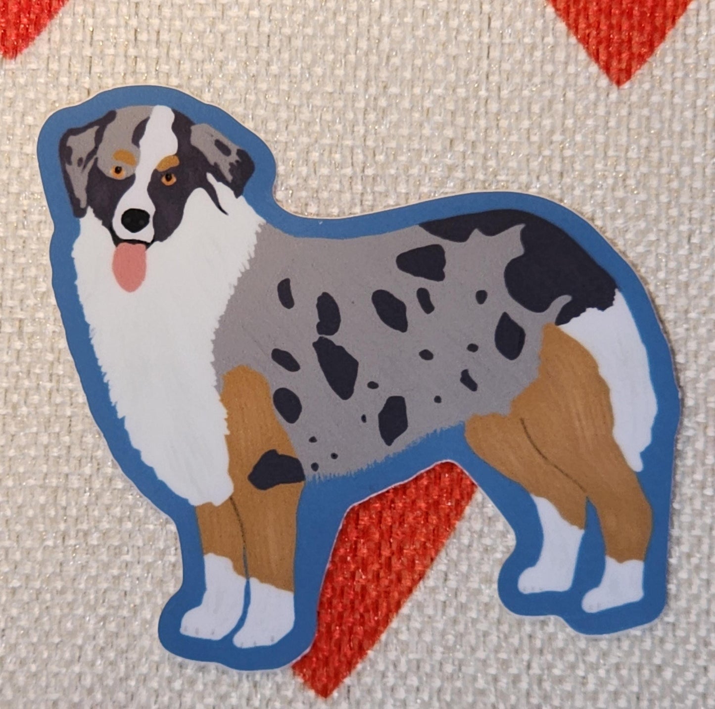 Sticker, Australian Shepherd Dog Sticker, Vinyl, Die-Cut, 3 Inches