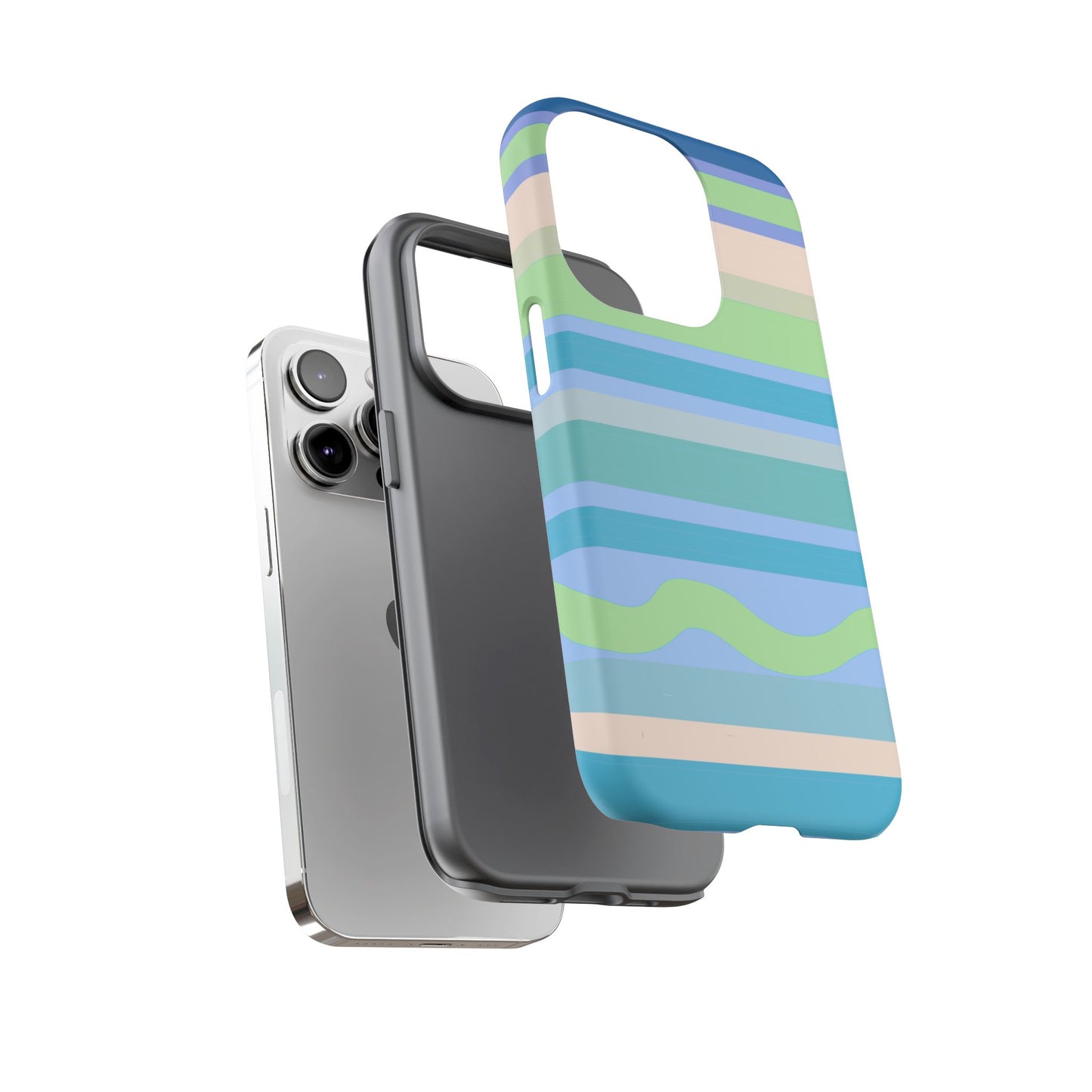 Cool Blue Stripes Phone Case| Tough Case