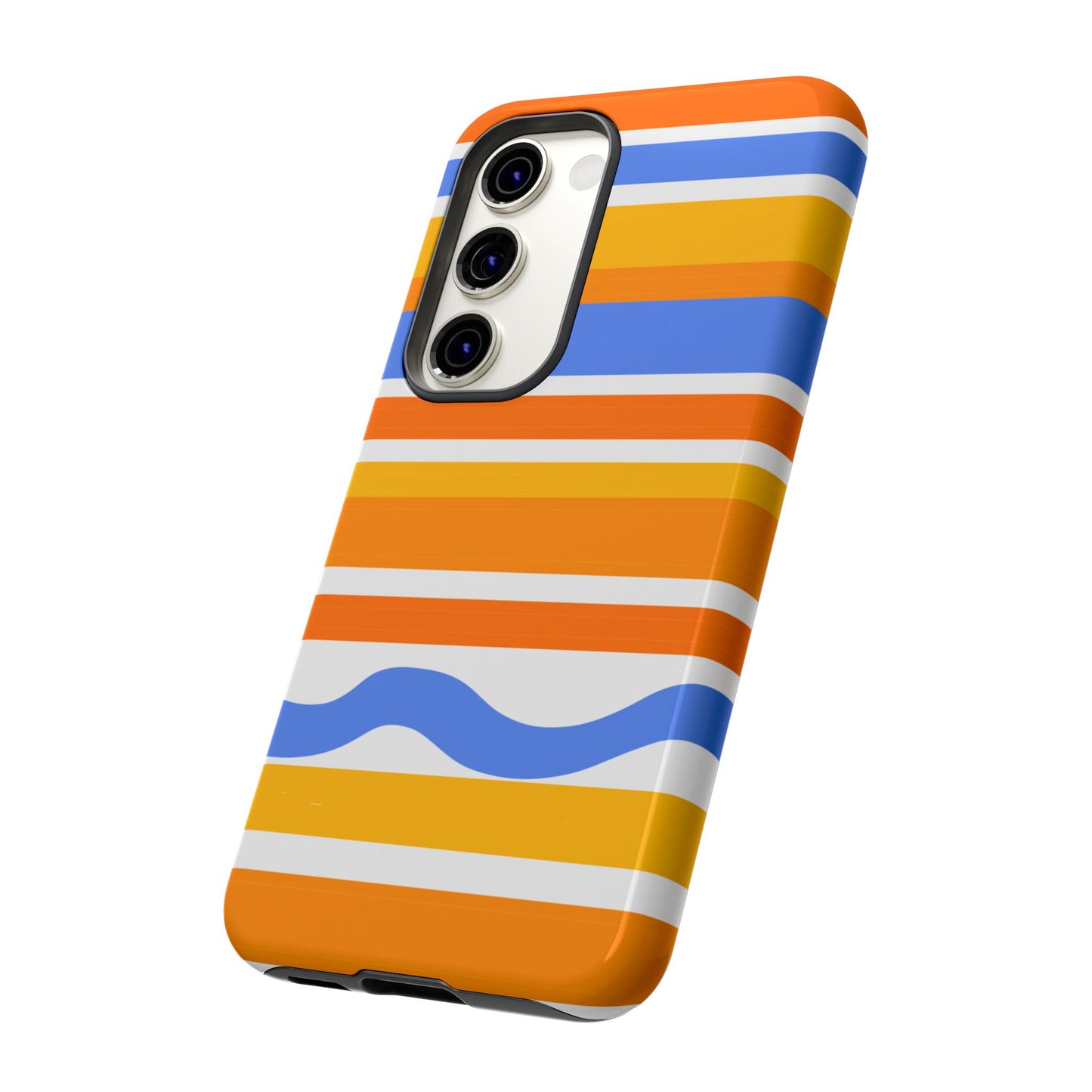Citrus Orange Stripes Phone Case| Tough Case