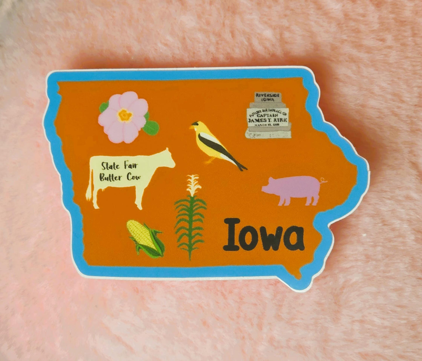 Sticker, Iowa State Sticker, Vinyl, Die-Cut, 3 Inch