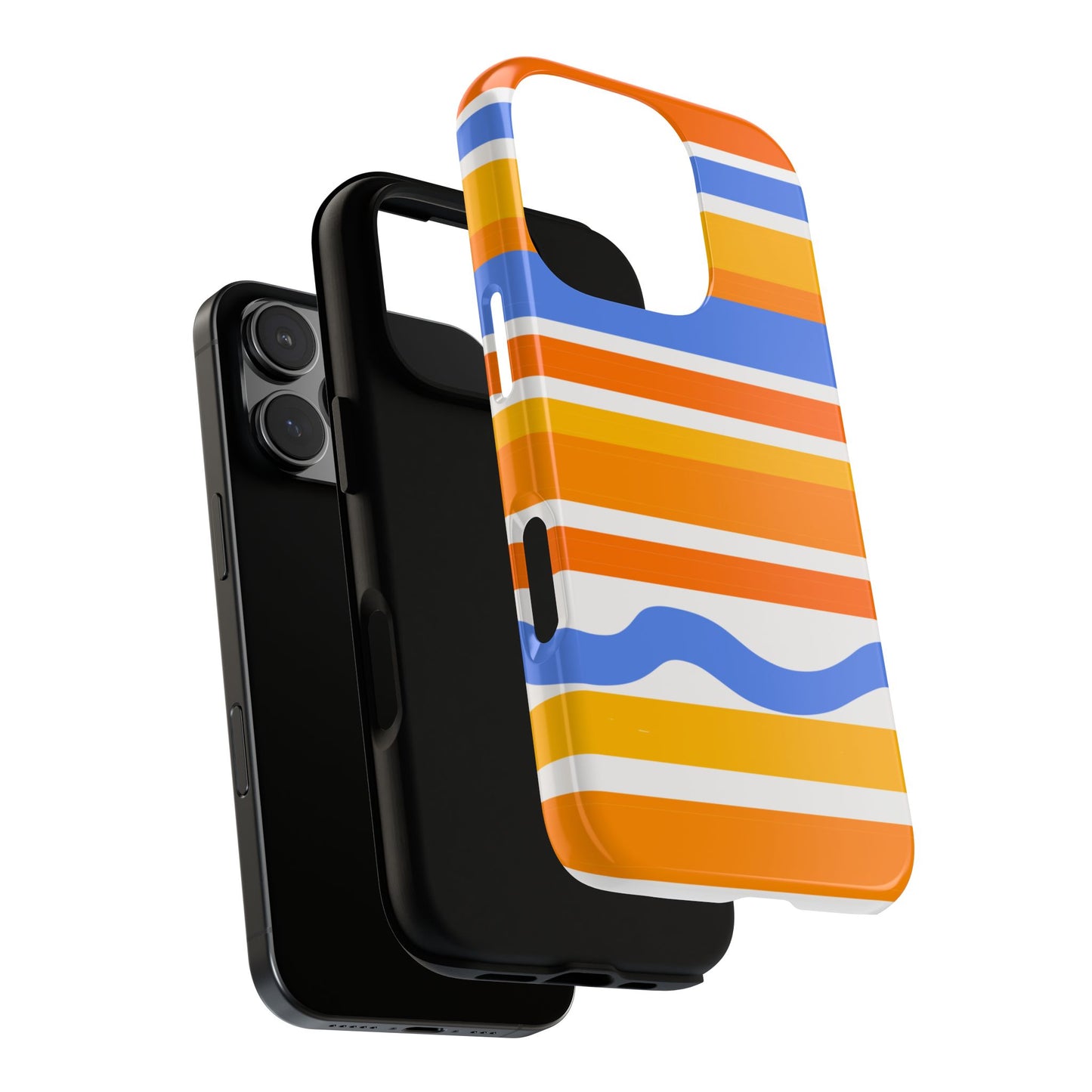 Citrus Orange Stripes Phone Case| Tough Case