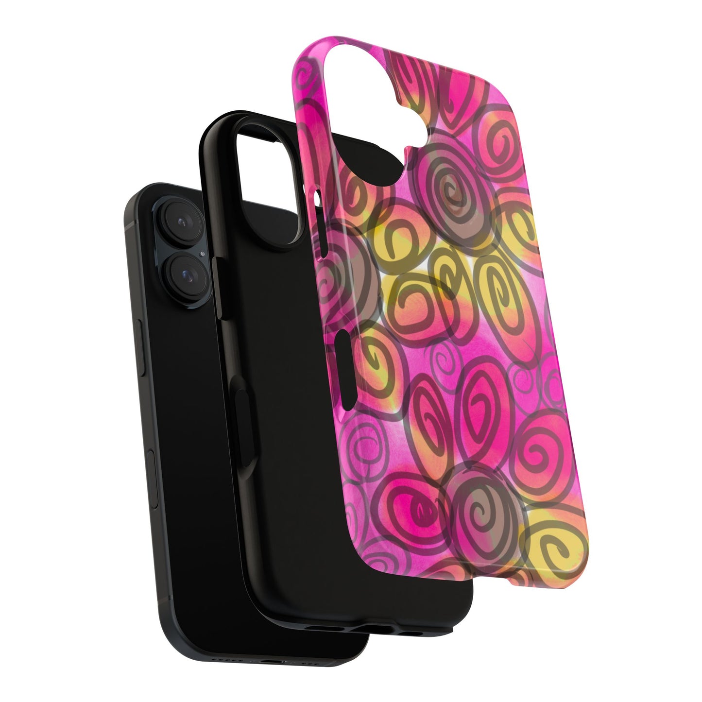 Wonky Pink Floral Phone Case| Tough Case