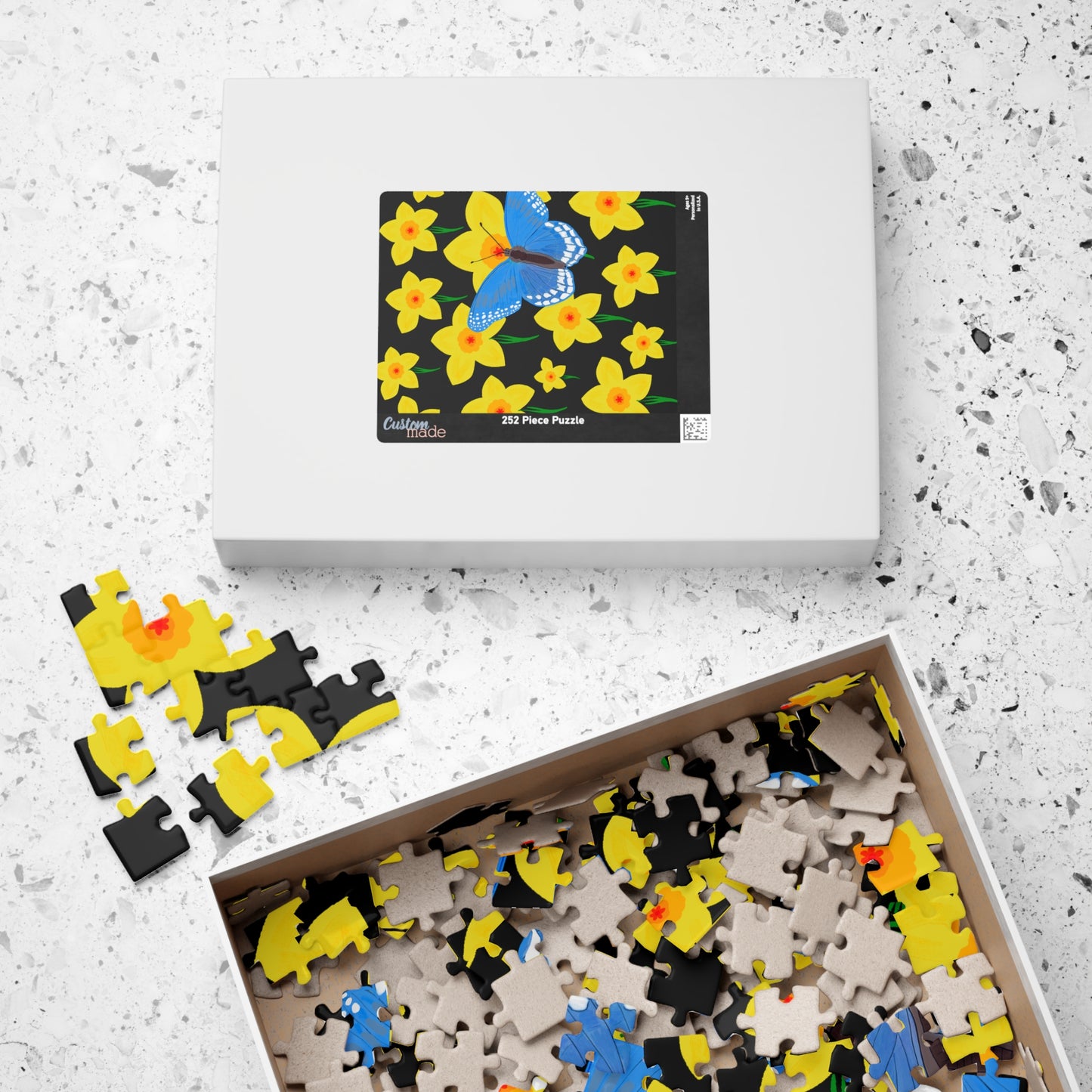 Butterfly Daffodil Puzzle for Family Fun, Gift Idea, 110-520 Pieces