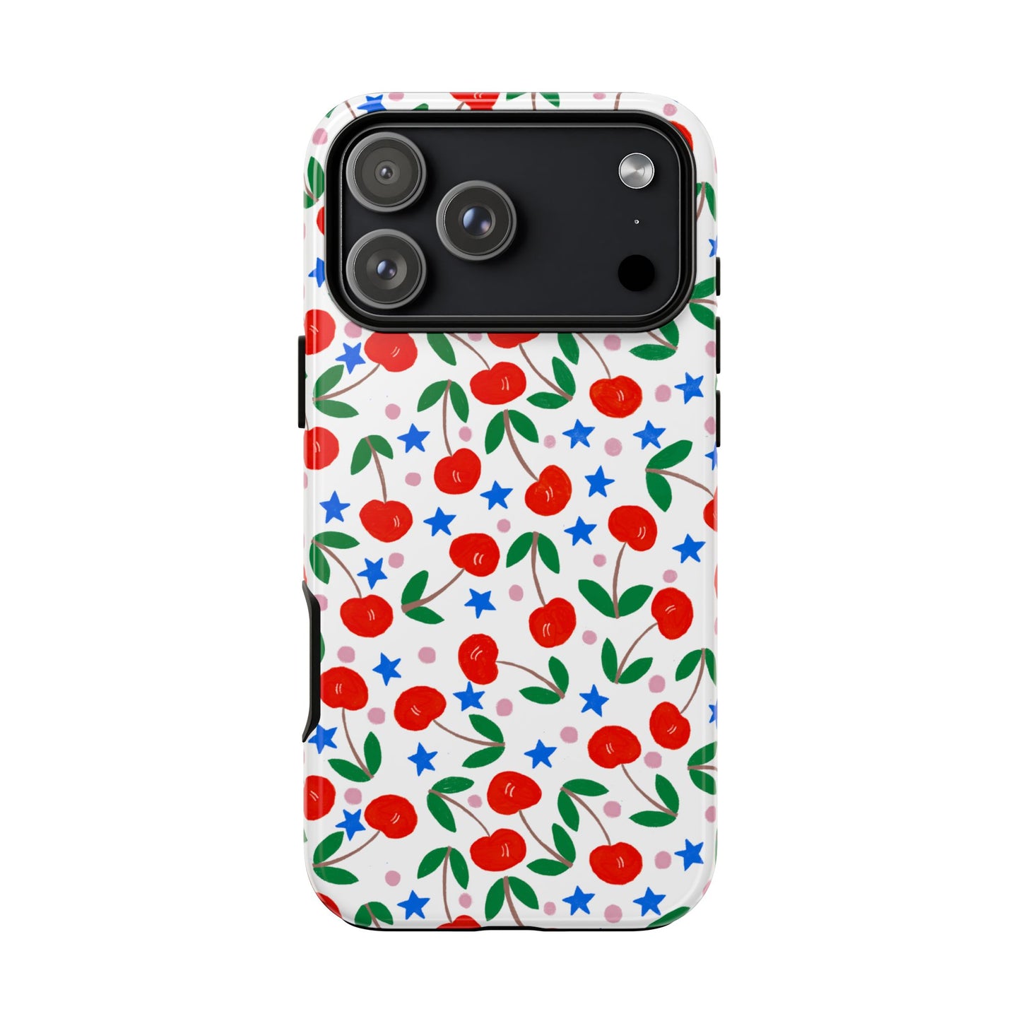 Phone Case, Cheerful Cherries Art Design, Tough Phone Case