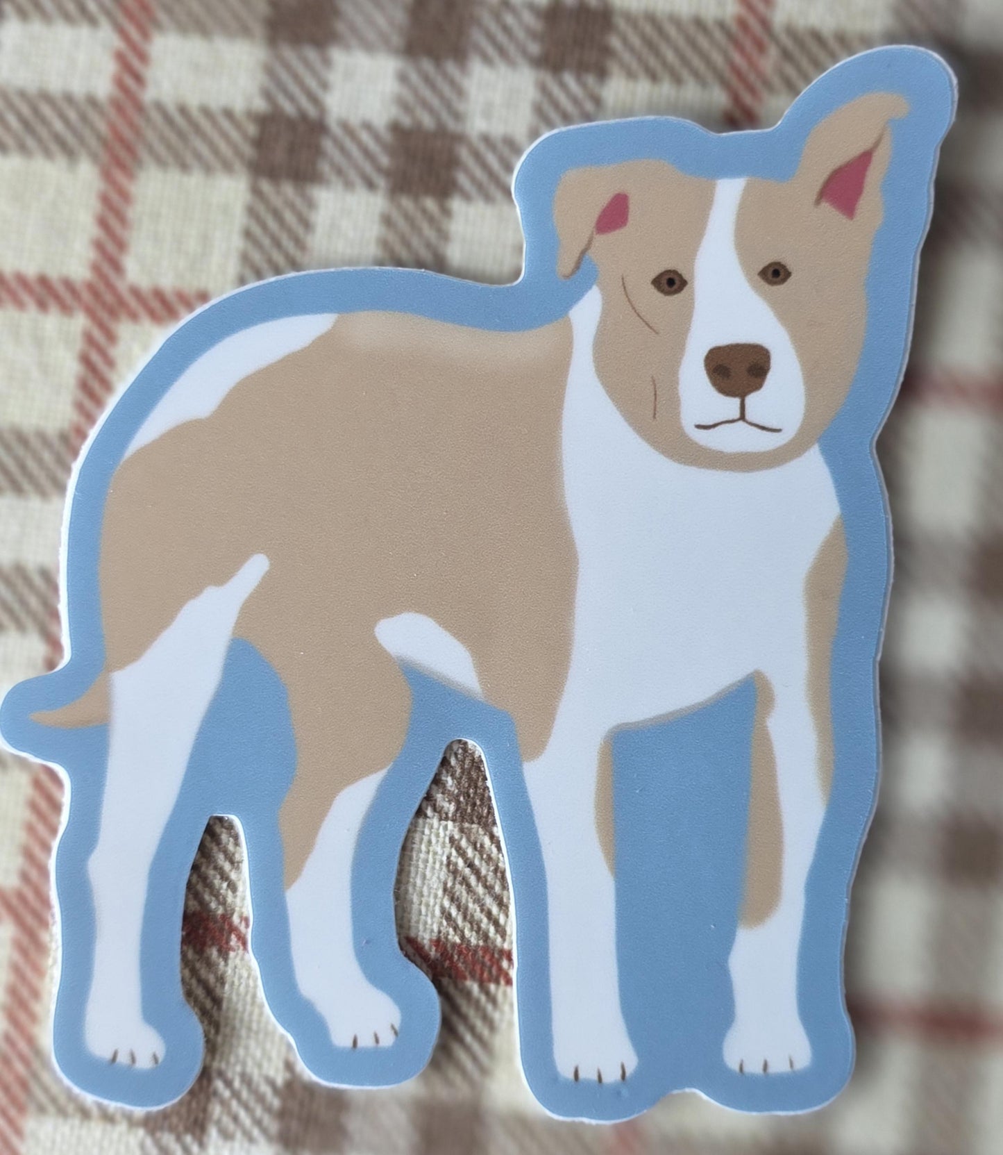 Sticker, Pit Bull Dog Sticker, Vinyl, Die-Cut, 3 Inch
