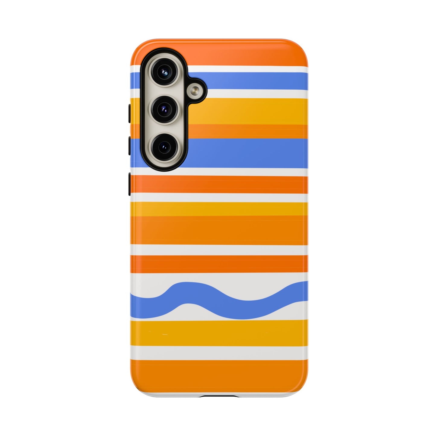 Citrus Orange Stripes Phone Case| Tough Case