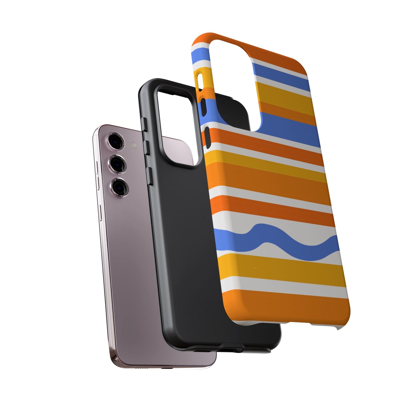 Citrus Orange Stripes Phone Case| Tough Case