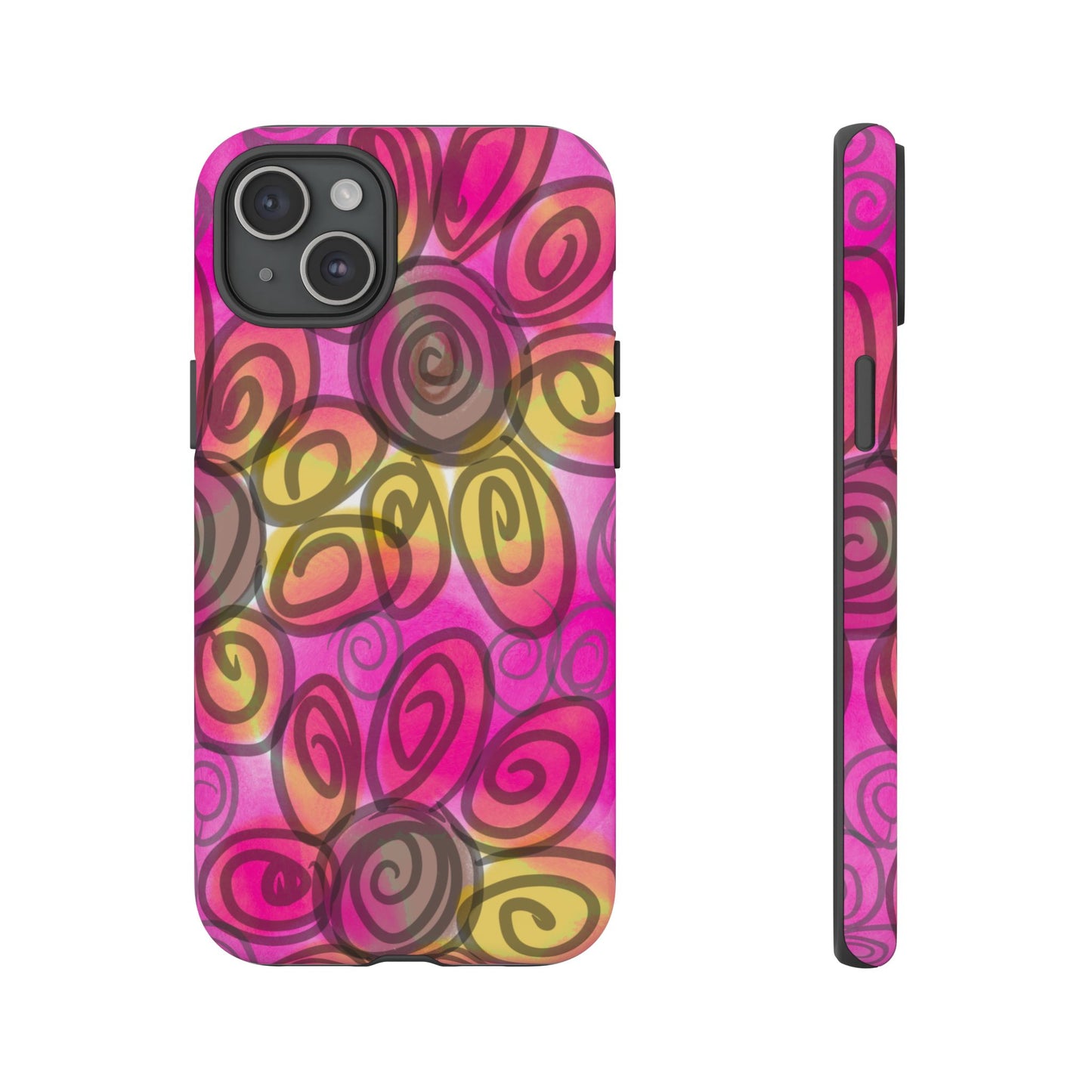 Wonky Pink Floral Phone Case| Tough Case