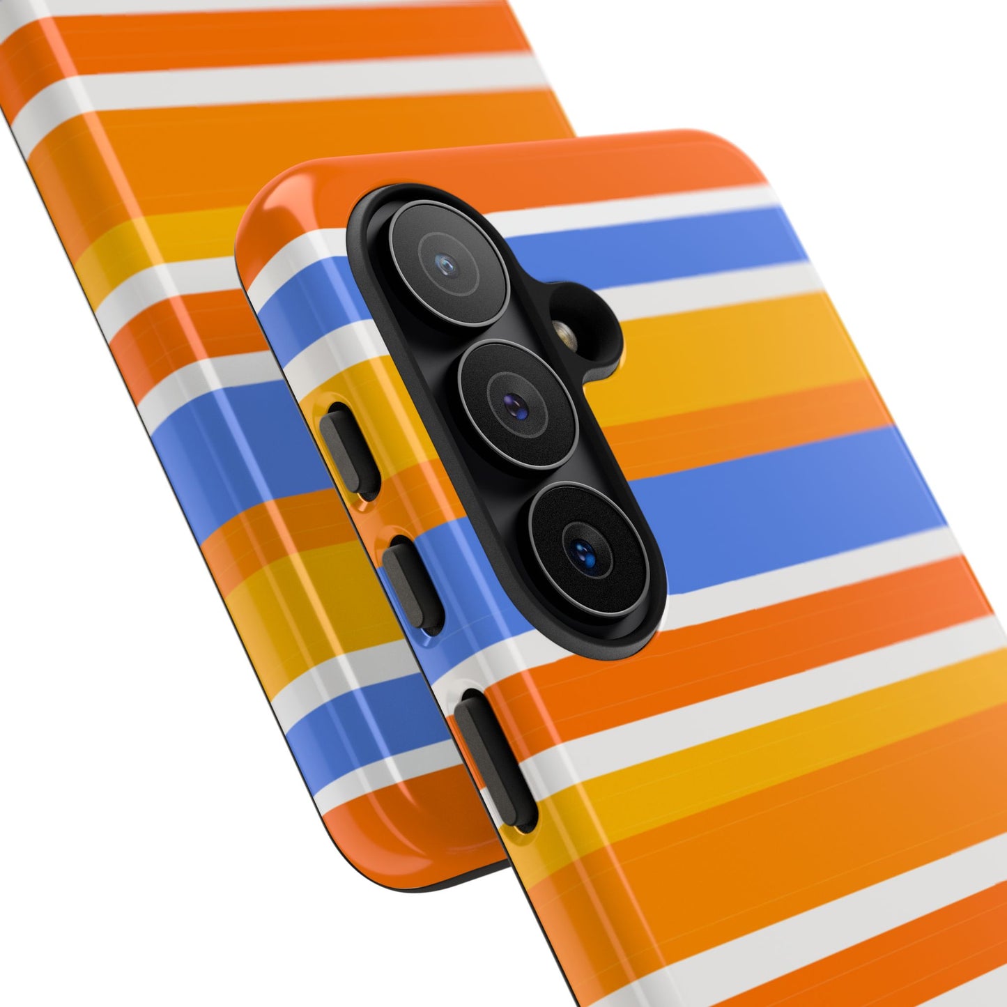 Citrus Orange Stripes Phone Case| Tough Case