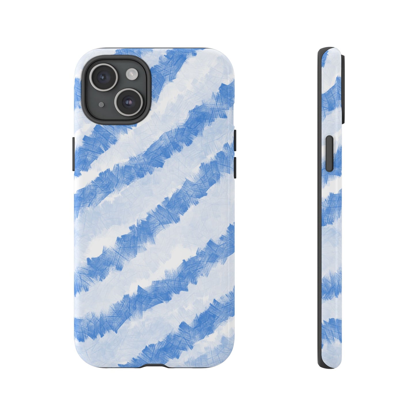 Chunky Blue Stripes Phone Case| Tough Case