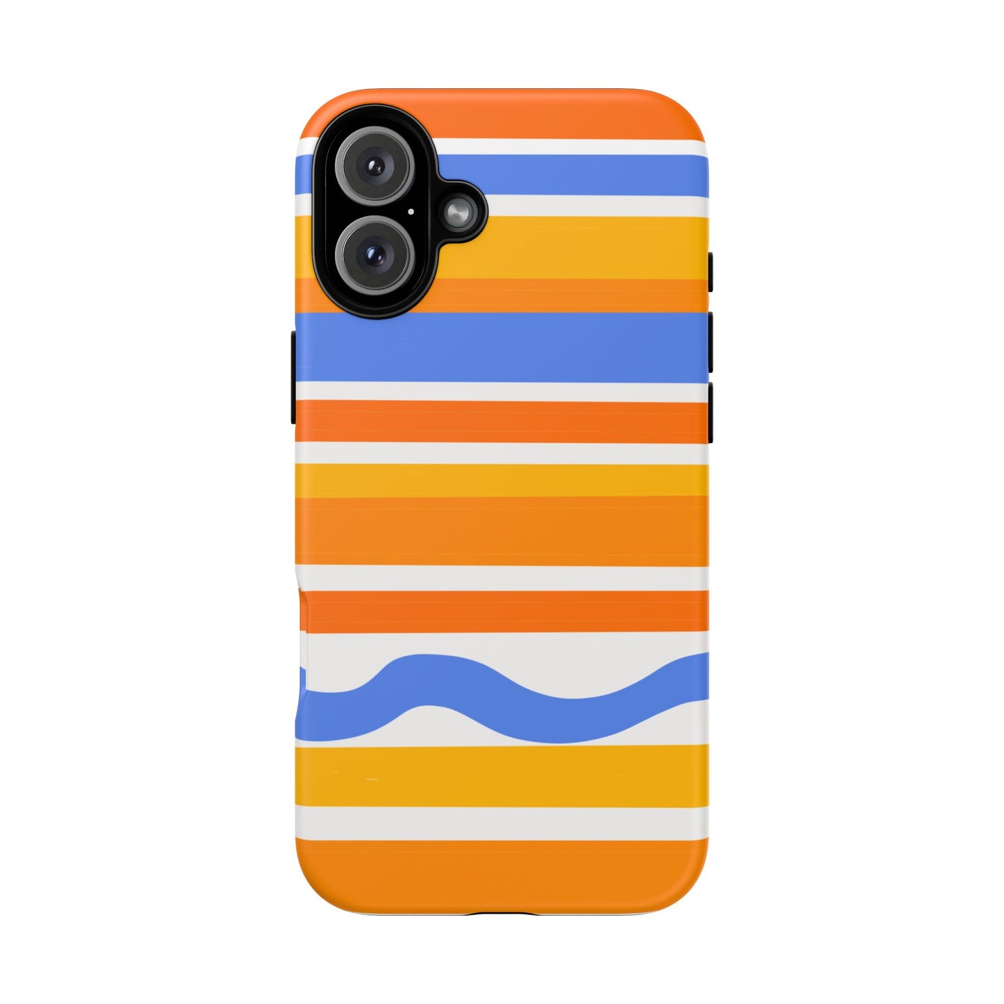 Citrus Orange Stripes Phone Case| Tough Case