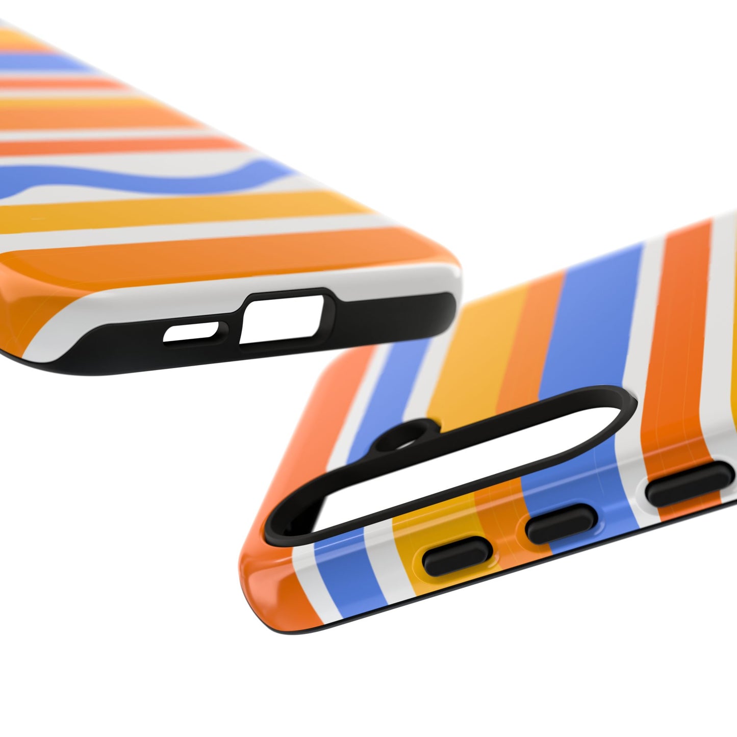 Citrus Orange Stripes Phone Case| Tough Case
