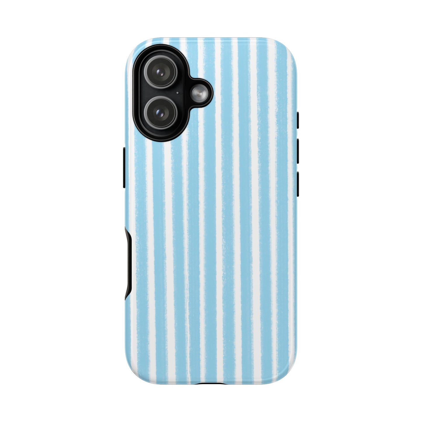 Phone Case, Messy Blue Stripes Design, Tough Phone Case
