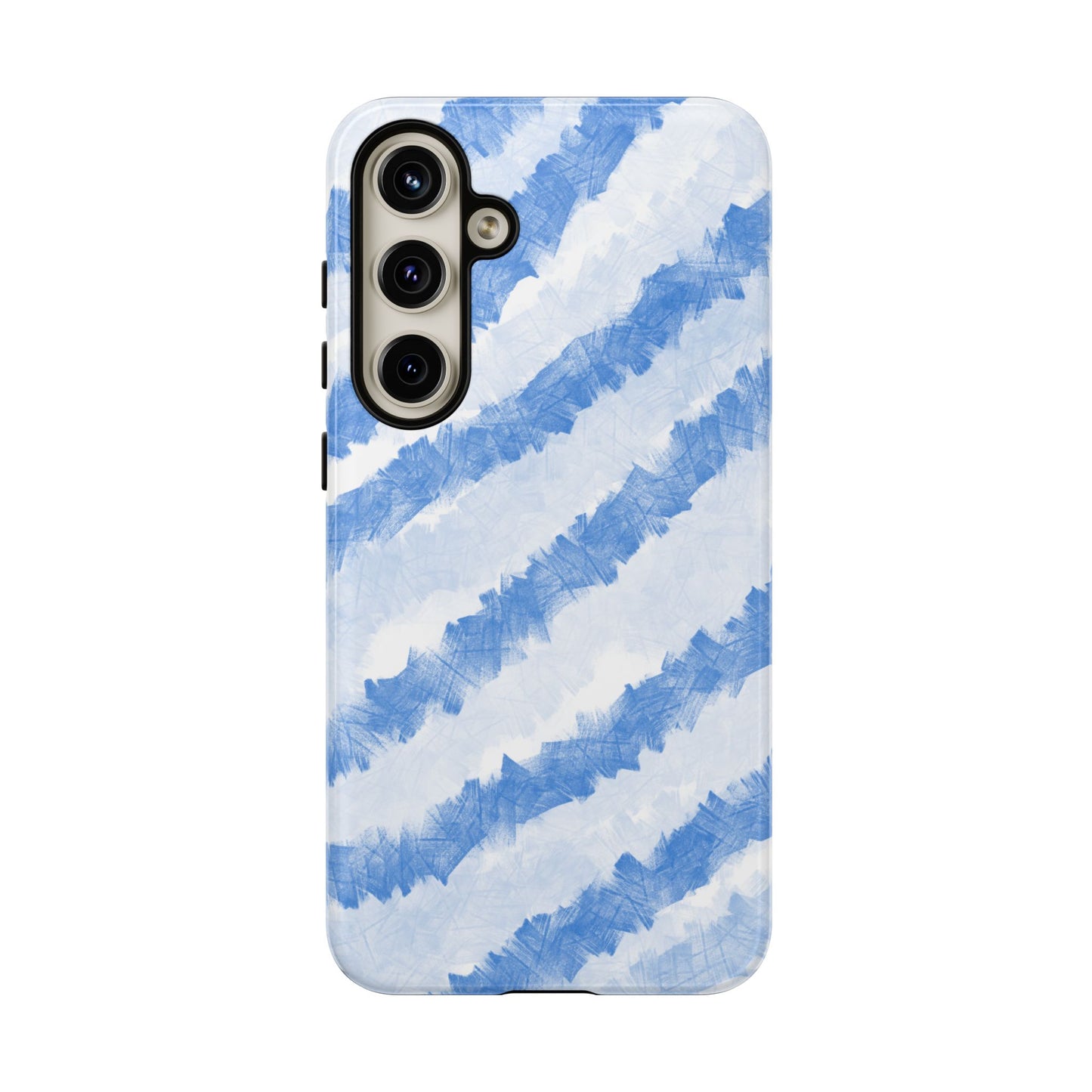 Chunky Blue Stripes Phone Case| Tough Case