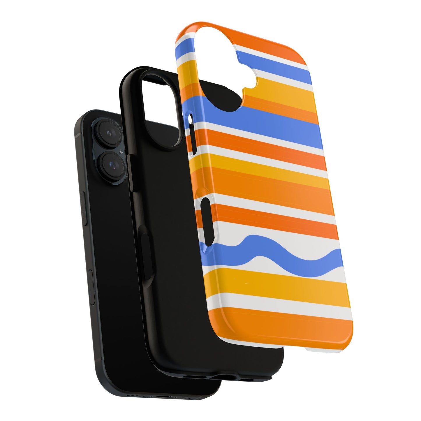 Citrus Orange Stripes Phone Case| Tough Case