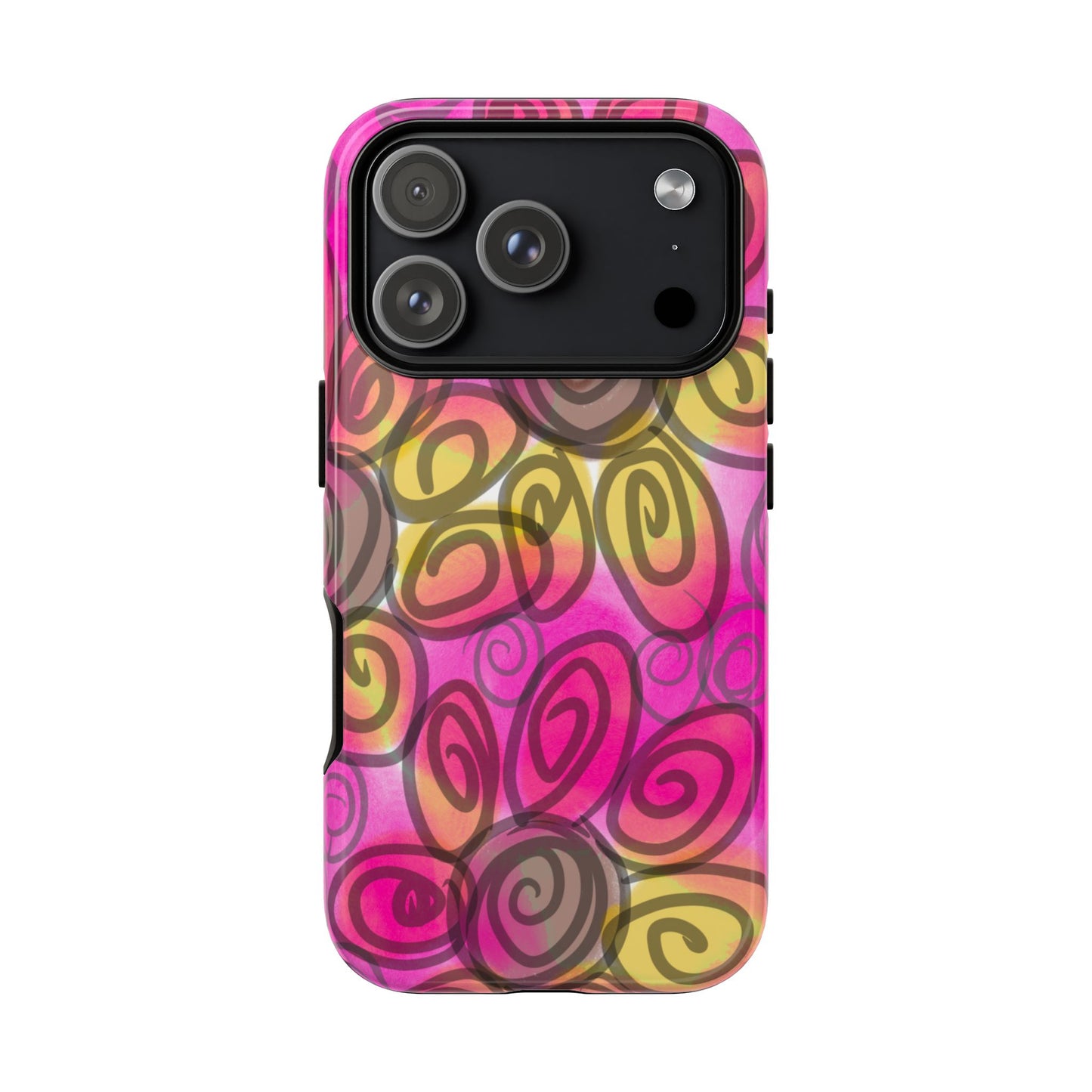 Wonky Pink Floral Phone Case| Tough Case