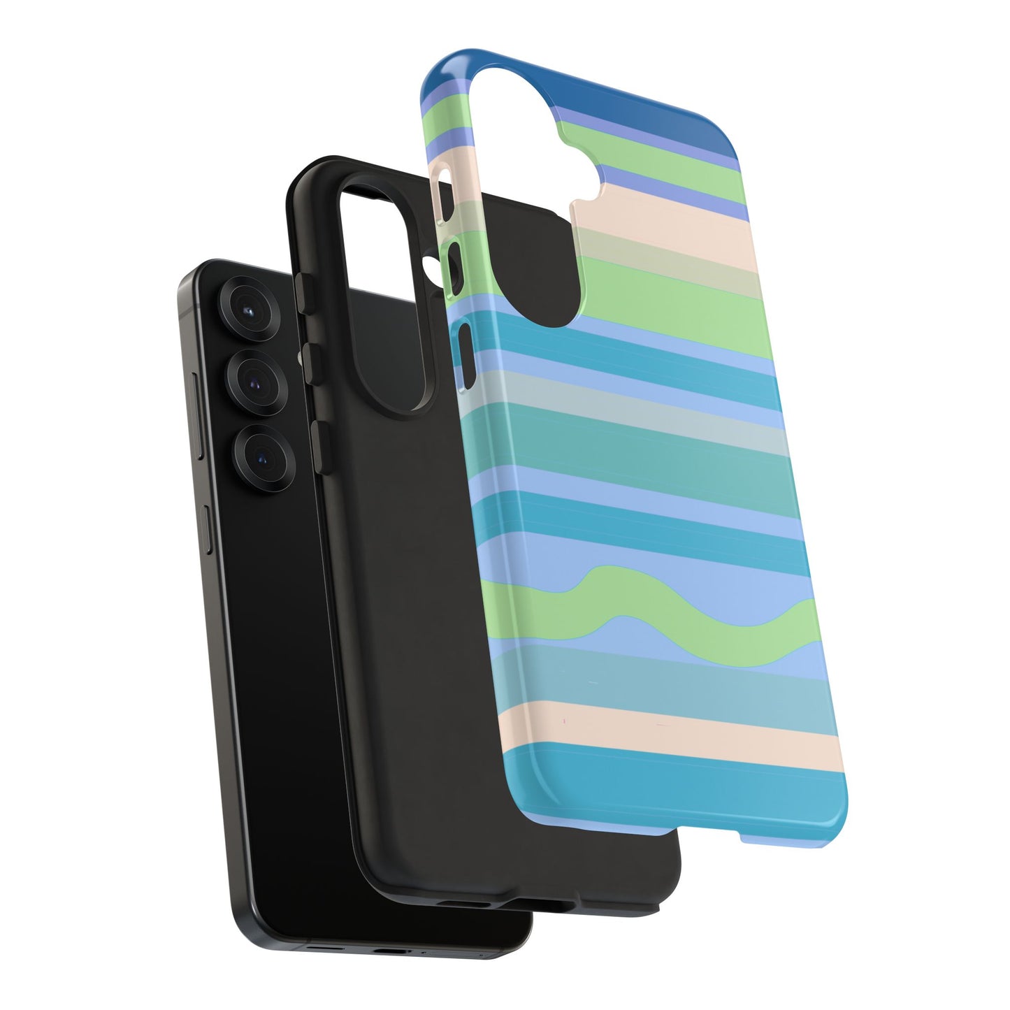 Cool Blue Stripes Phone Case| Tough Case