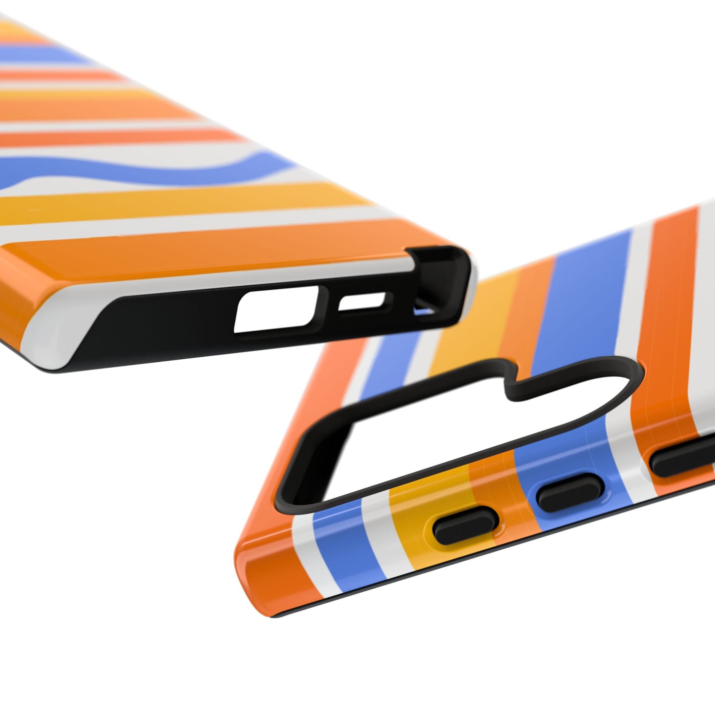 Citrus Orange Stripes Phone Case| Tough Case