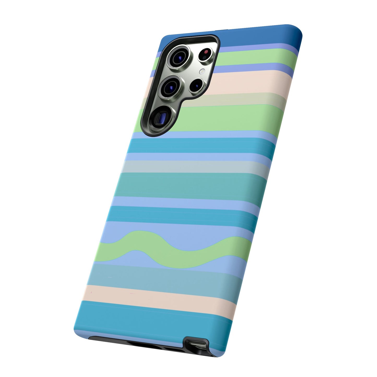Cool Blue Stripes Phone Case| Tough Case