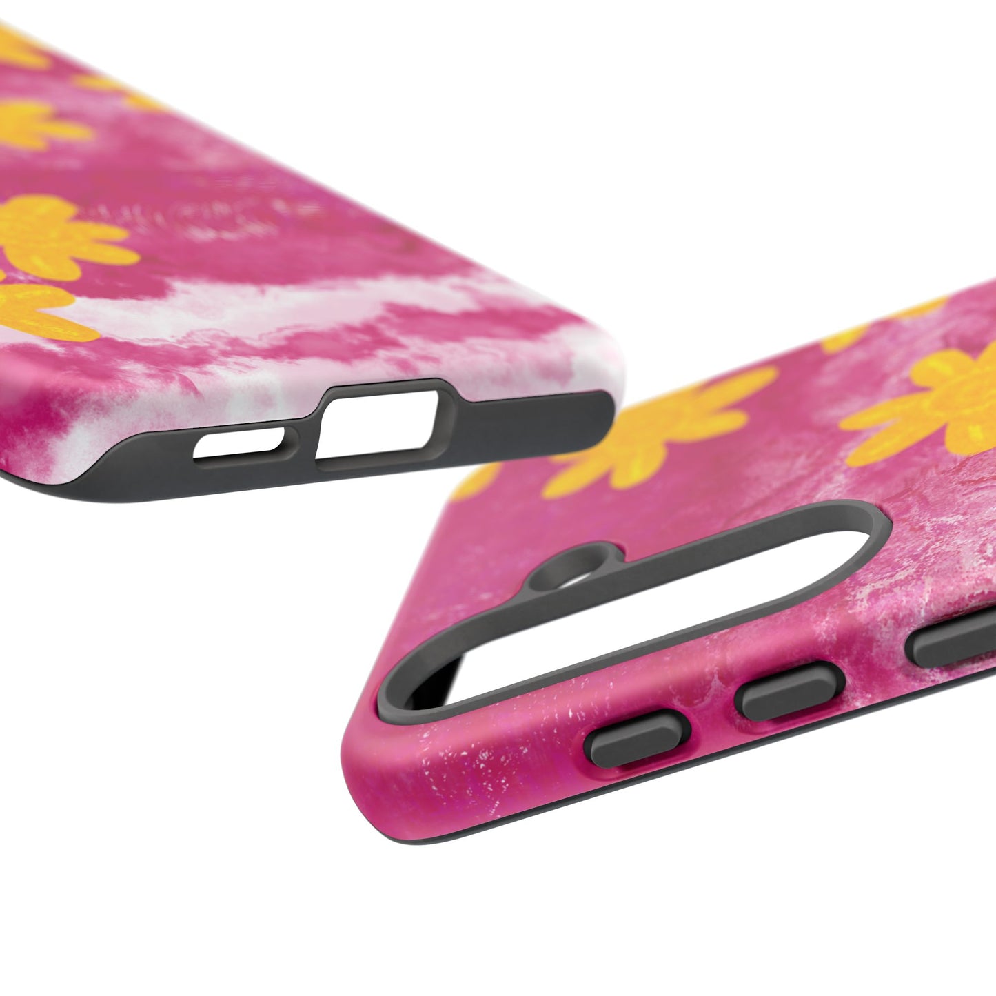 Yellow Flowers on Raspberry Phone Case| Tough Case