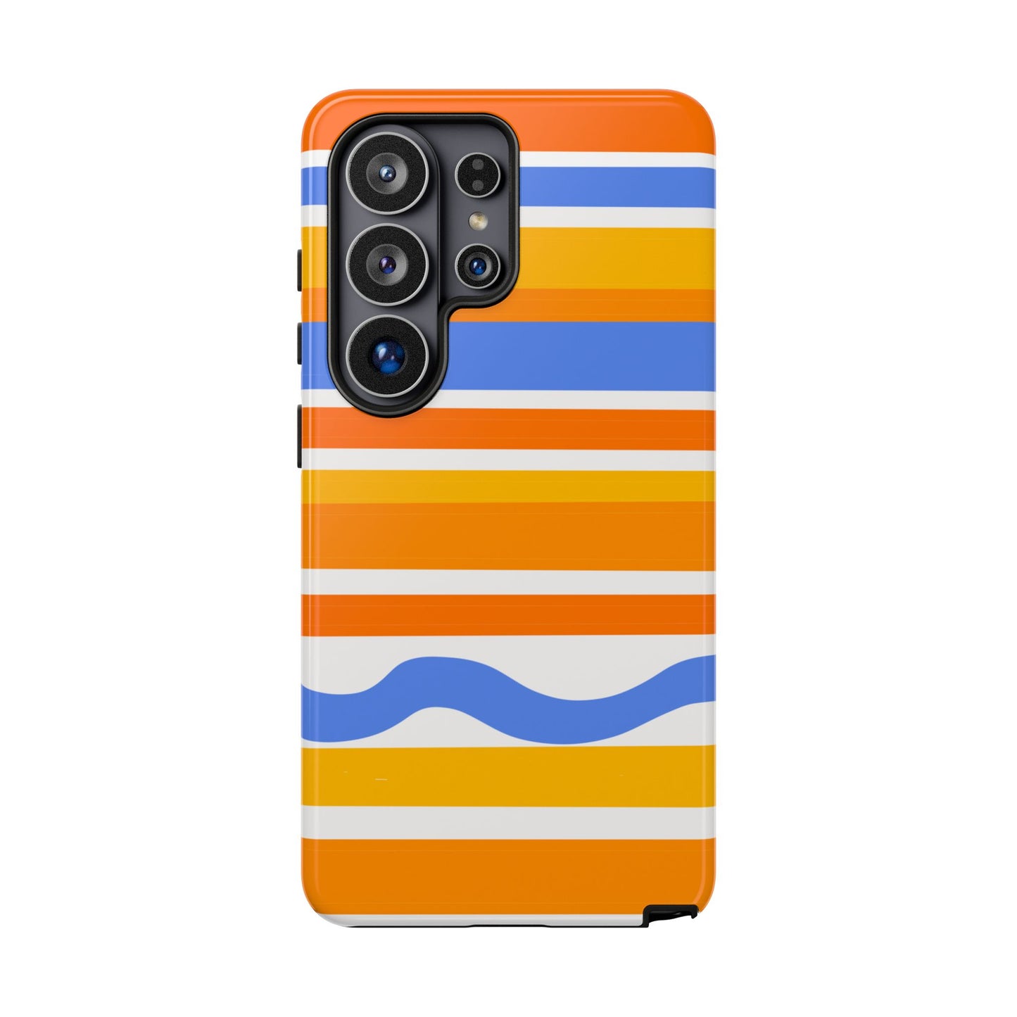 Citrus Orange Stripes Phone Case| Tough Case