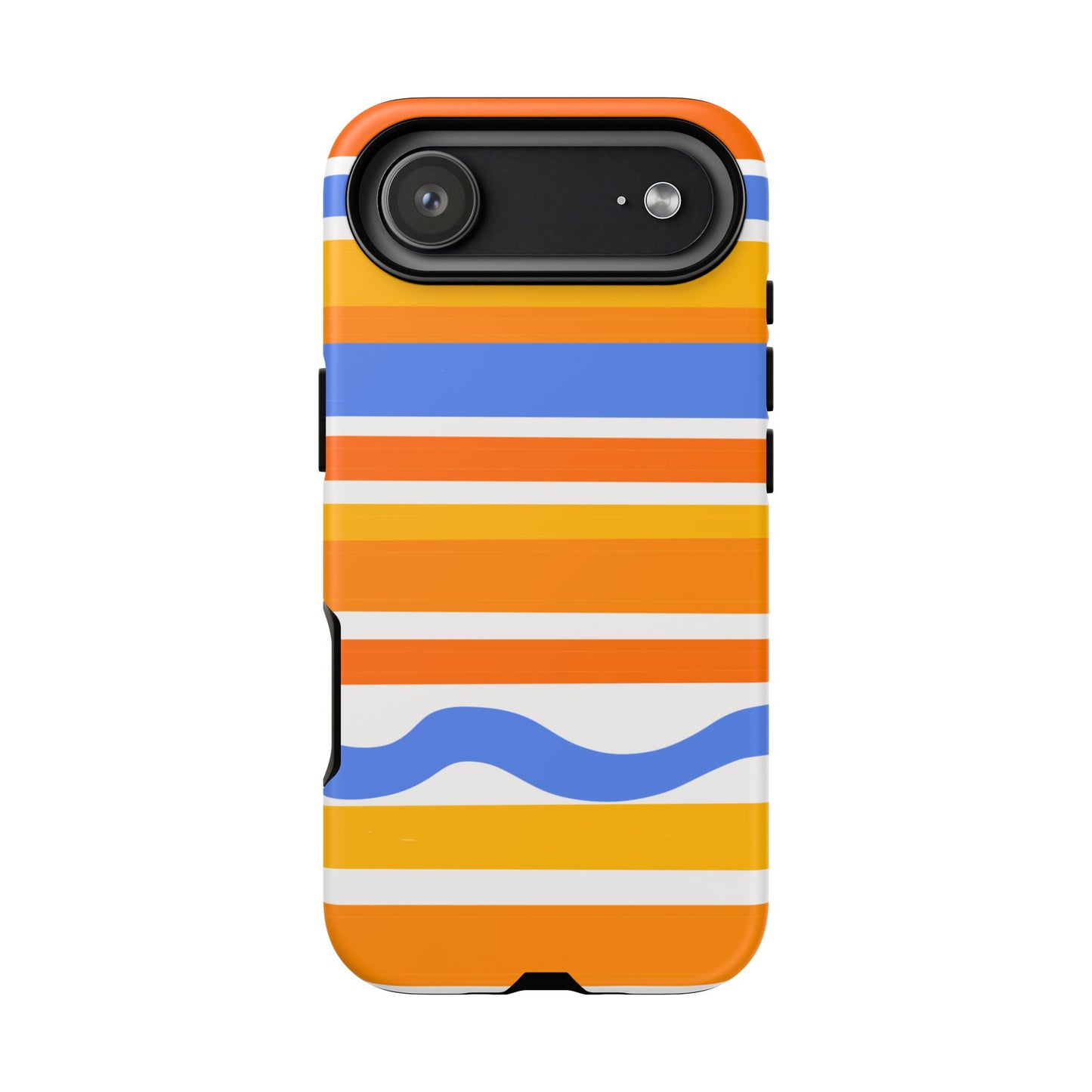 Citrus Orange Stripes Phone Case| Tough Case