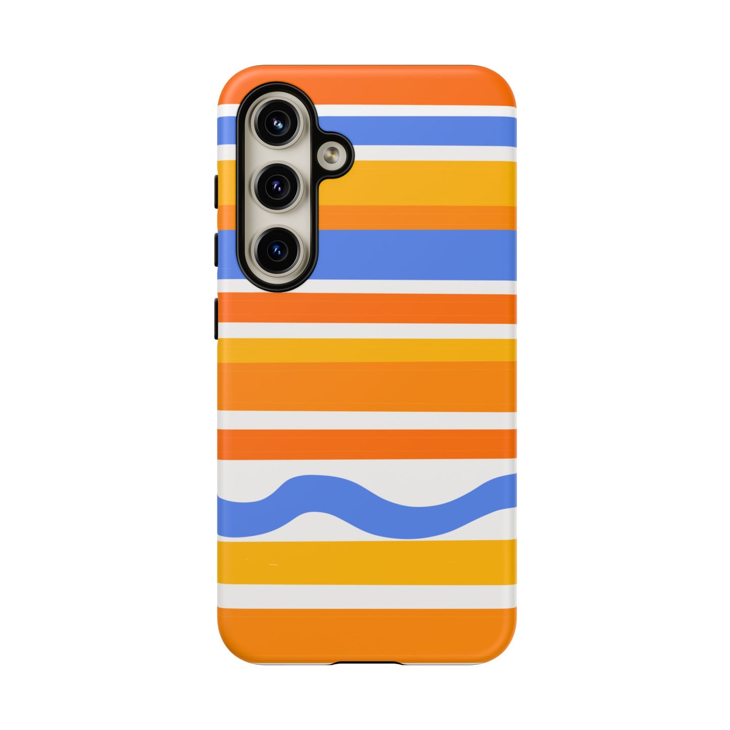 Citrus Orange Stripes Phone Case| Tough Case
