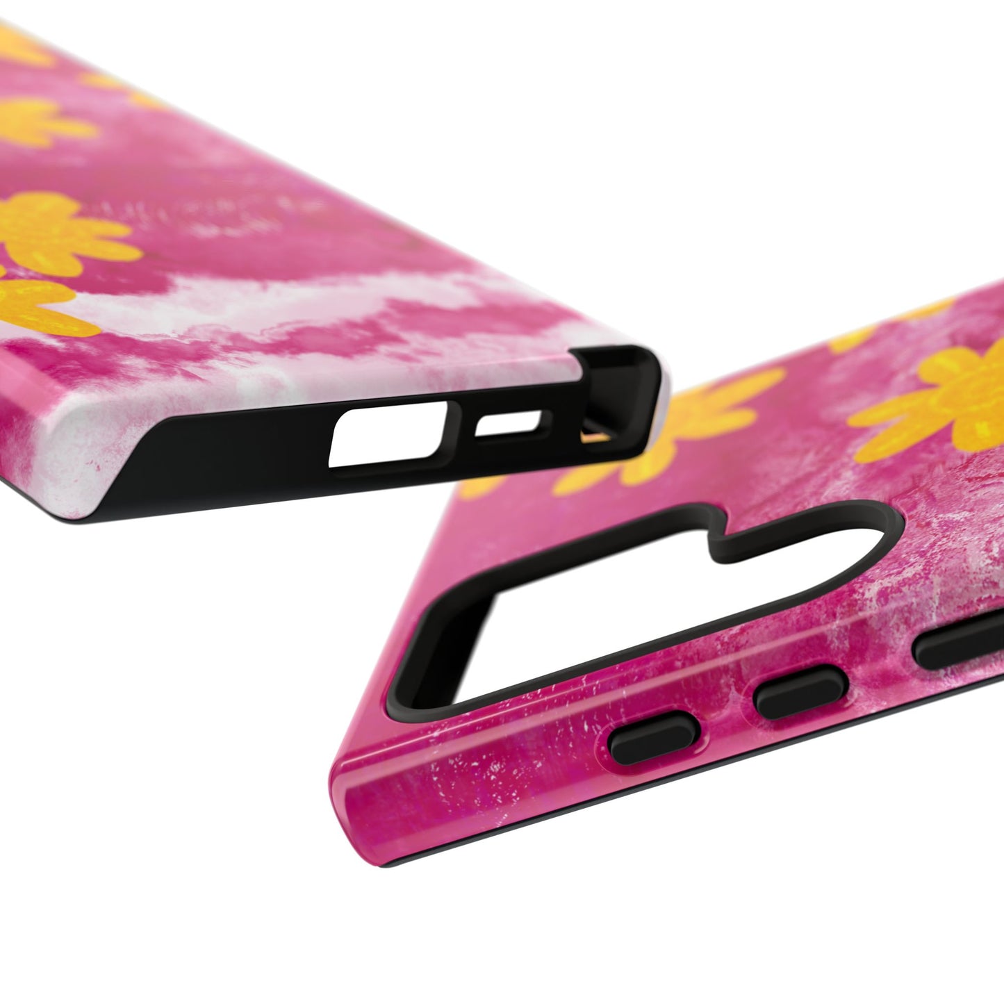 Yellow Flowers on Raspberry Phone Case| Tough Case