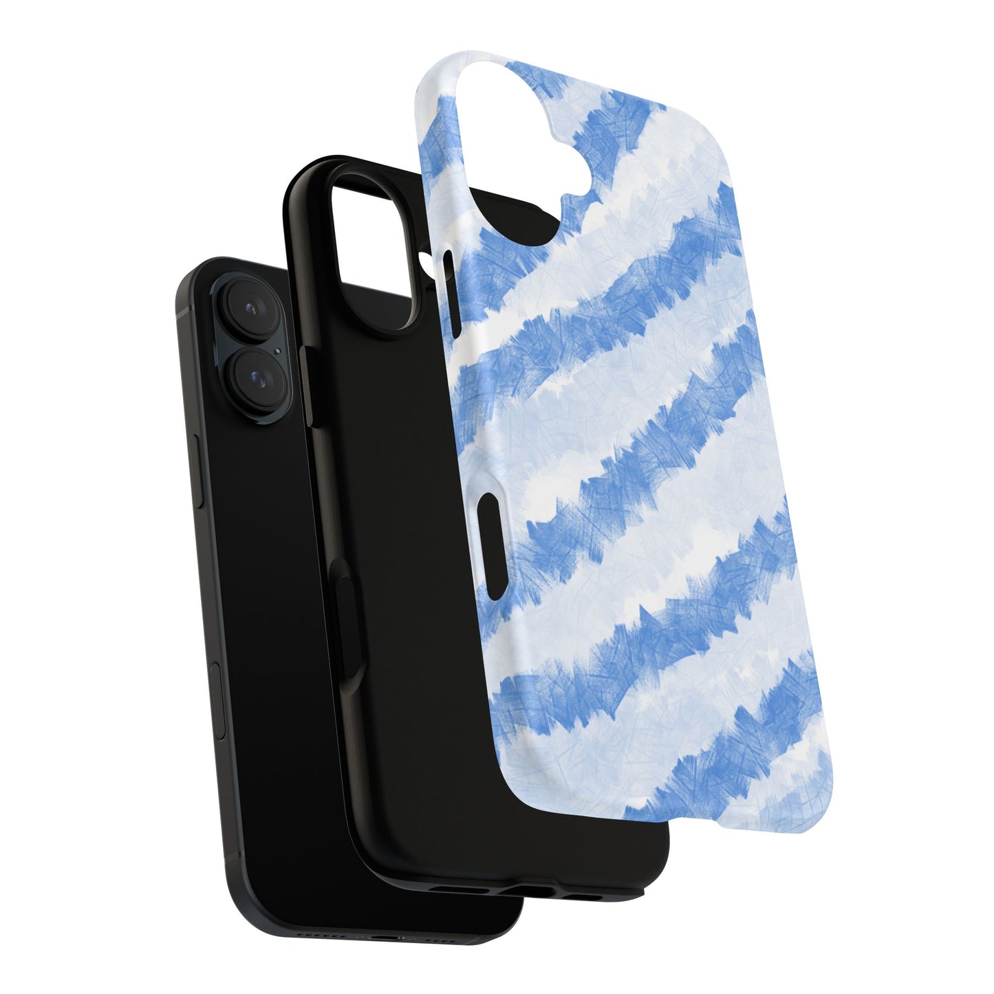 Chunky Blue Stripes Phone Case| Tough Case