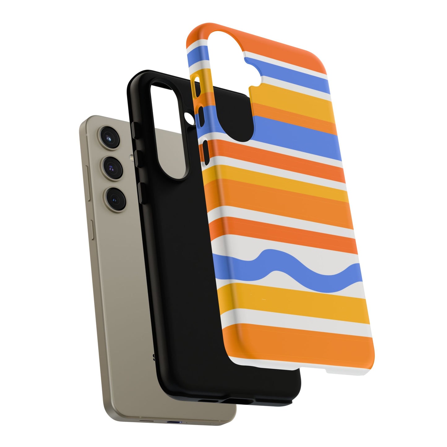 Citrus Orange Stripes Phone Case| Tough Case
