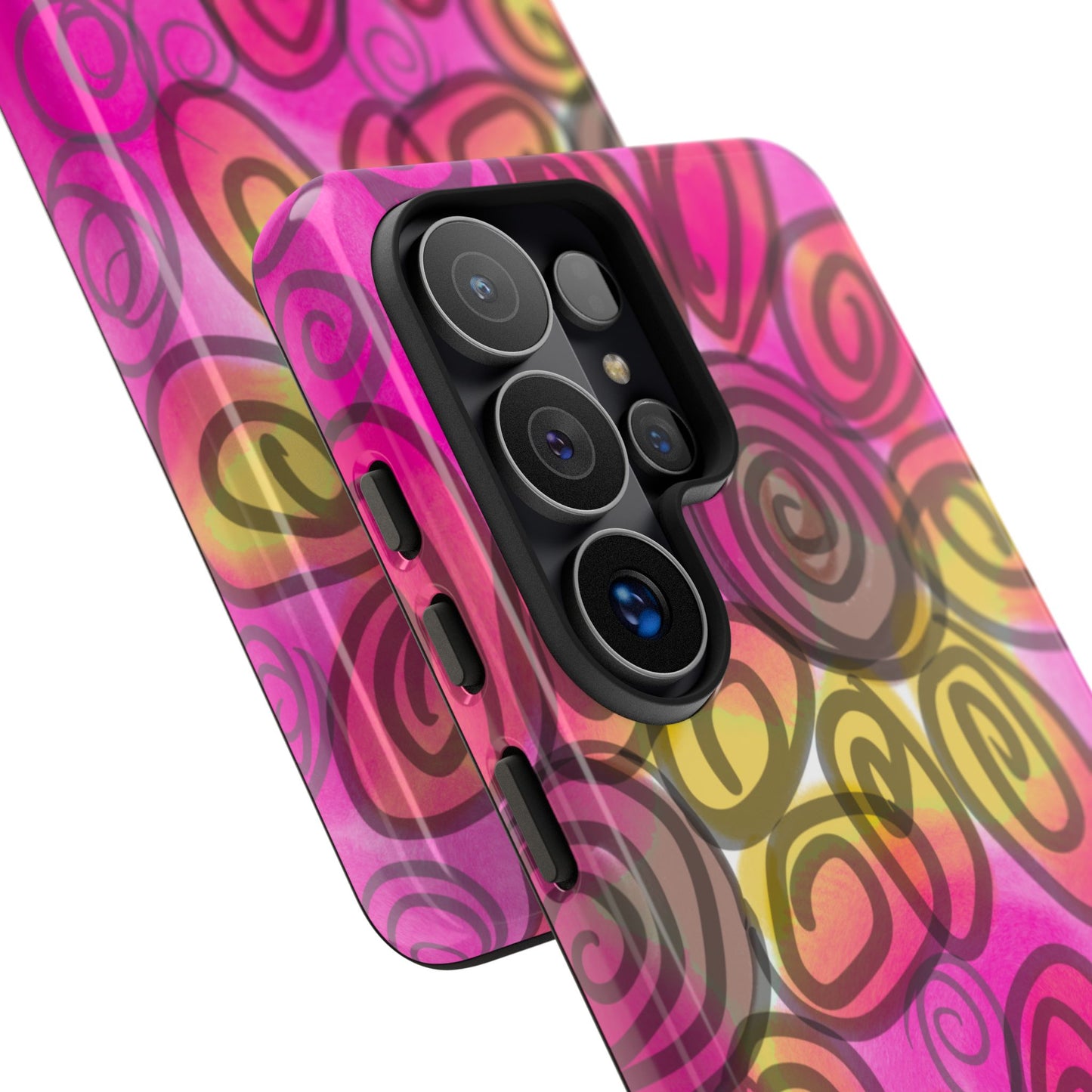 Wonky Pink Floral Phone Case| Tough Case