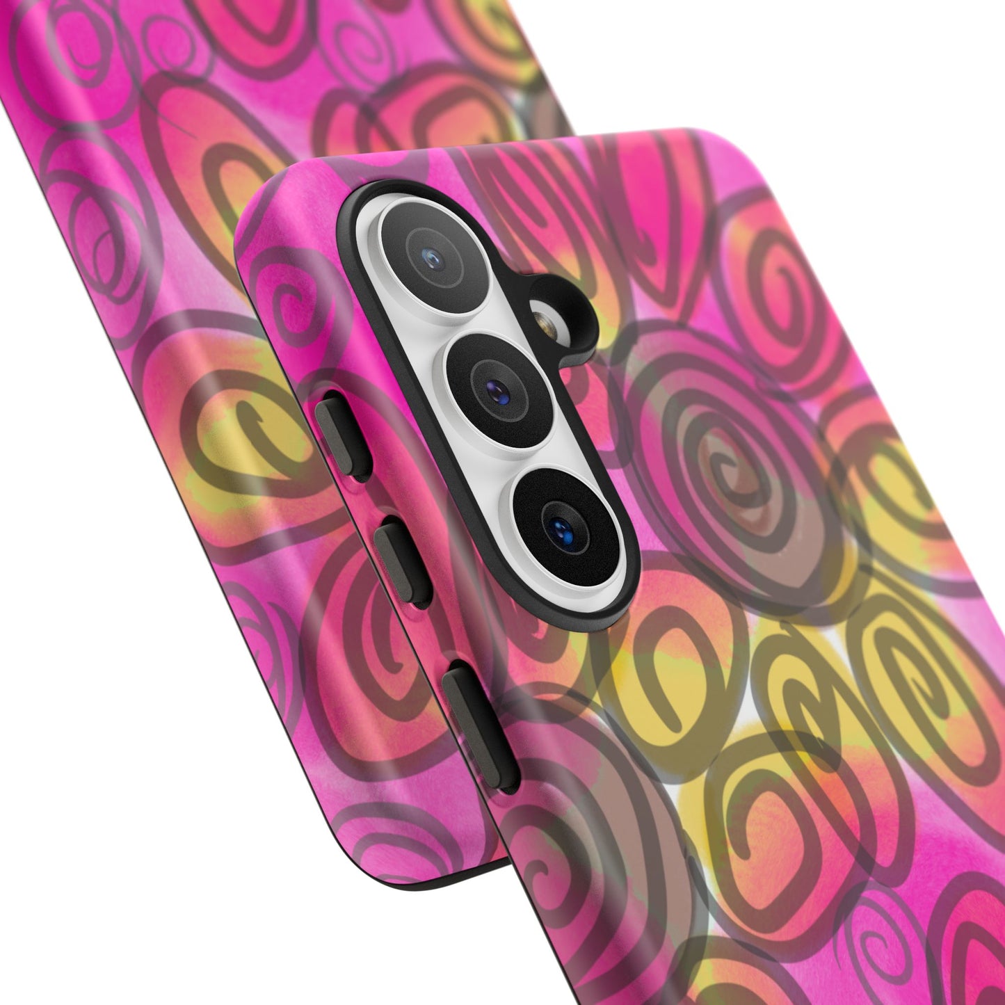 Wonky Pink Floral Phone Case| Tough Case